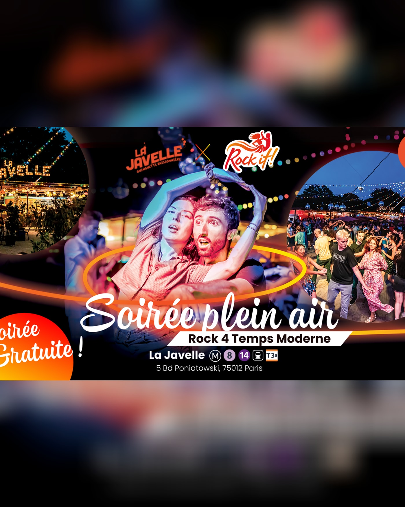 Bal Gratuit Rock 4 Temps Moderne à la Javelle Bercy