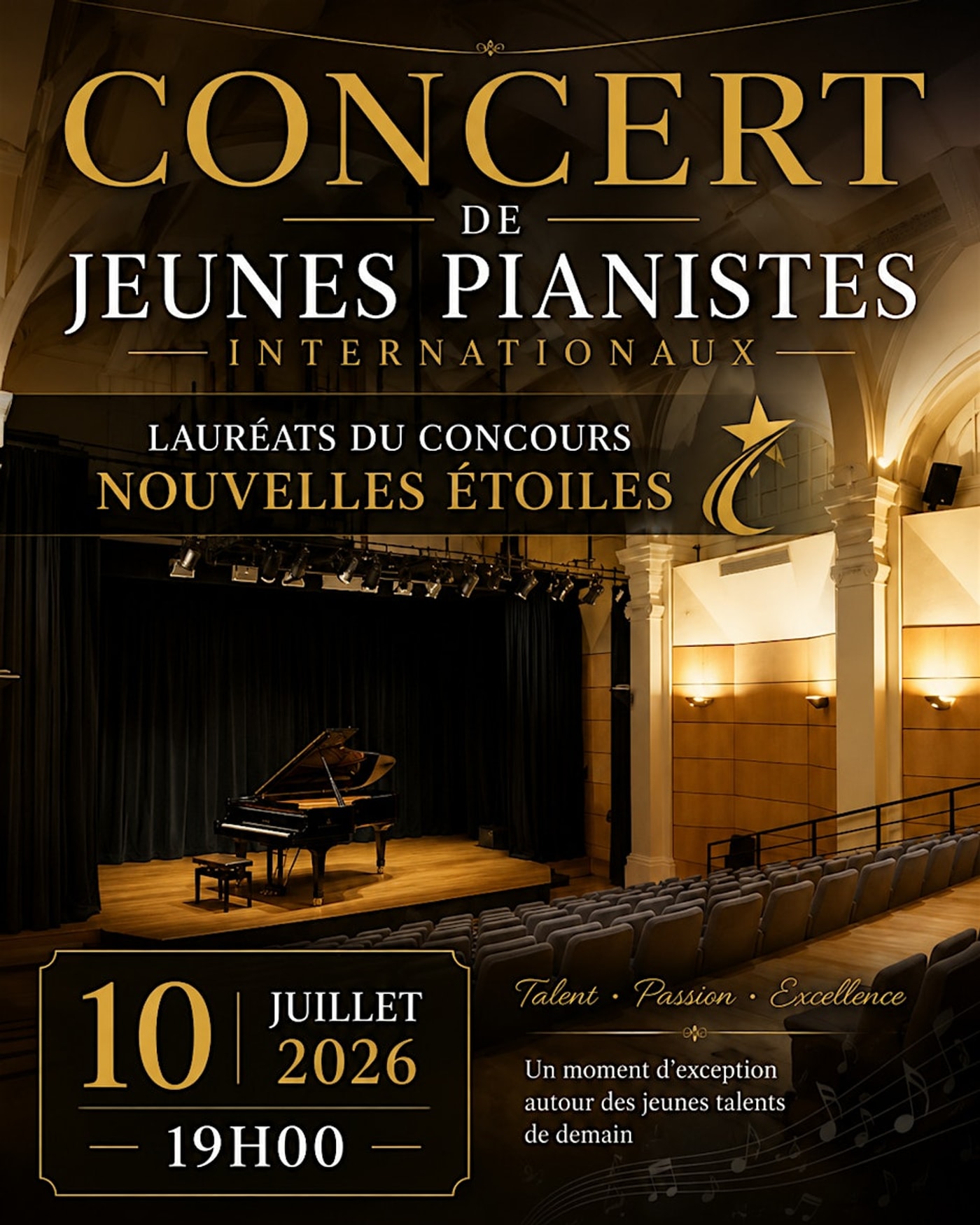 Concert de jeunes Pianistes Internationaux