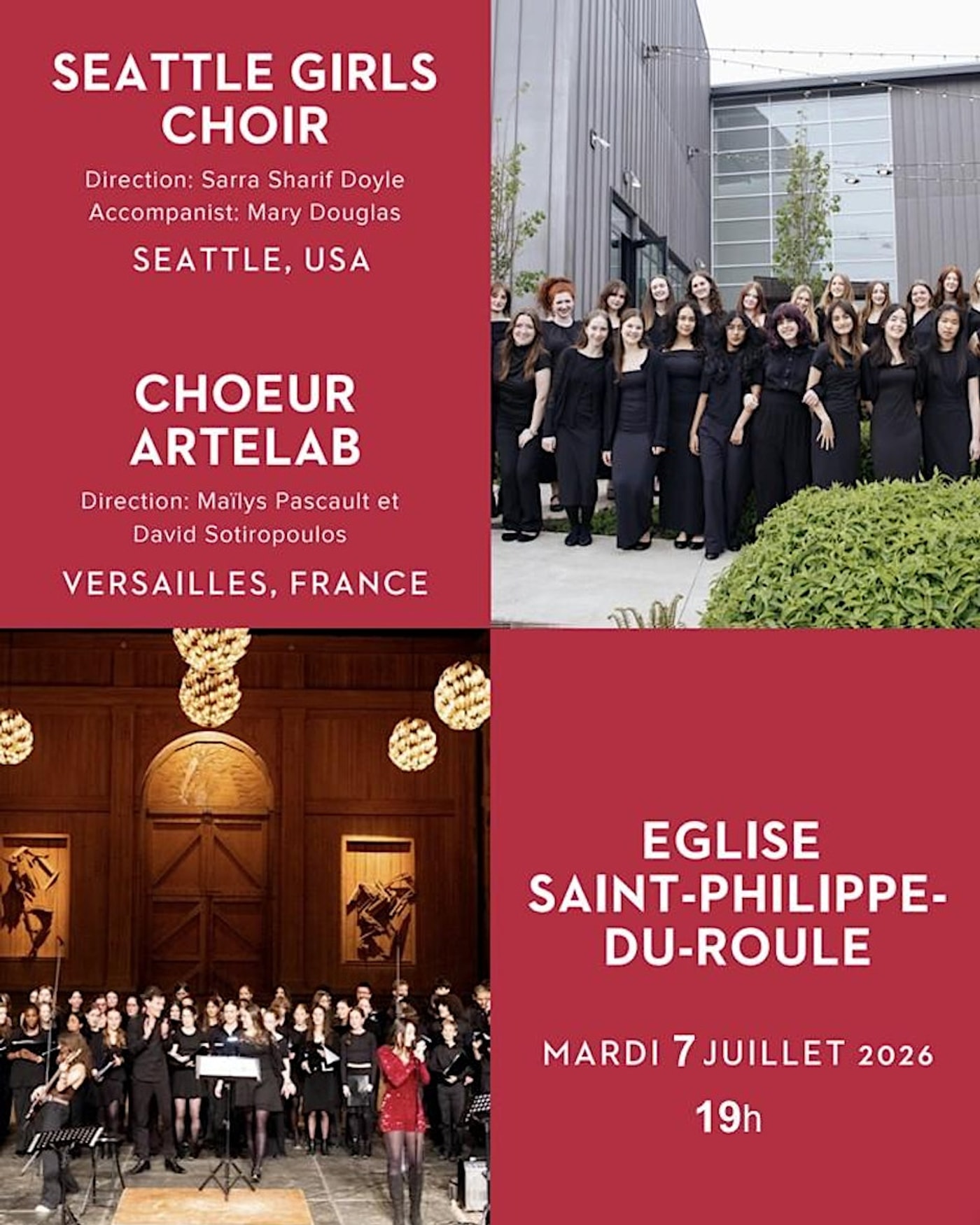 Concert du Seattle Girls Choir – Tournée internationale 2026 –