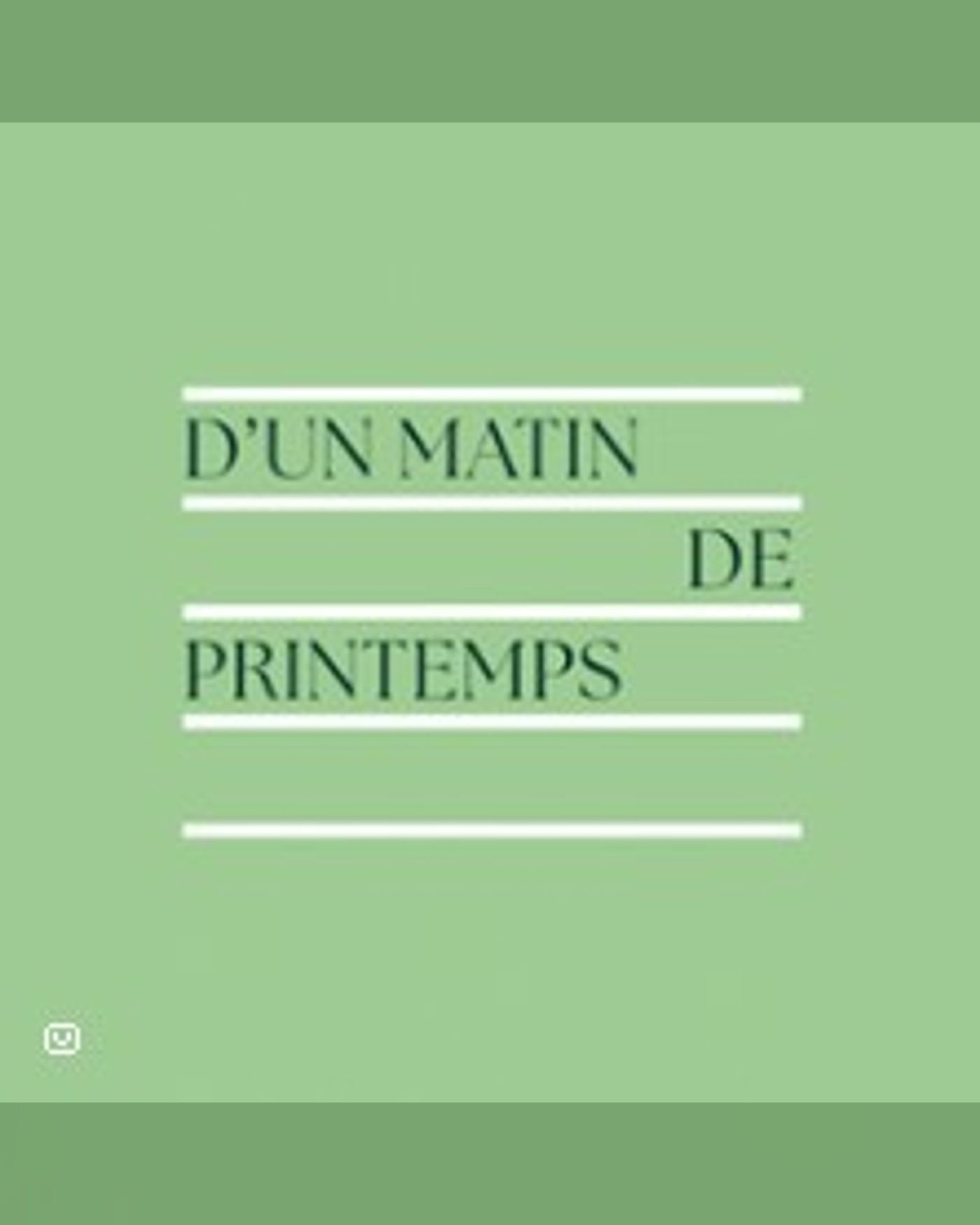 Franck - Boulanger - D'un Matin de Printemps