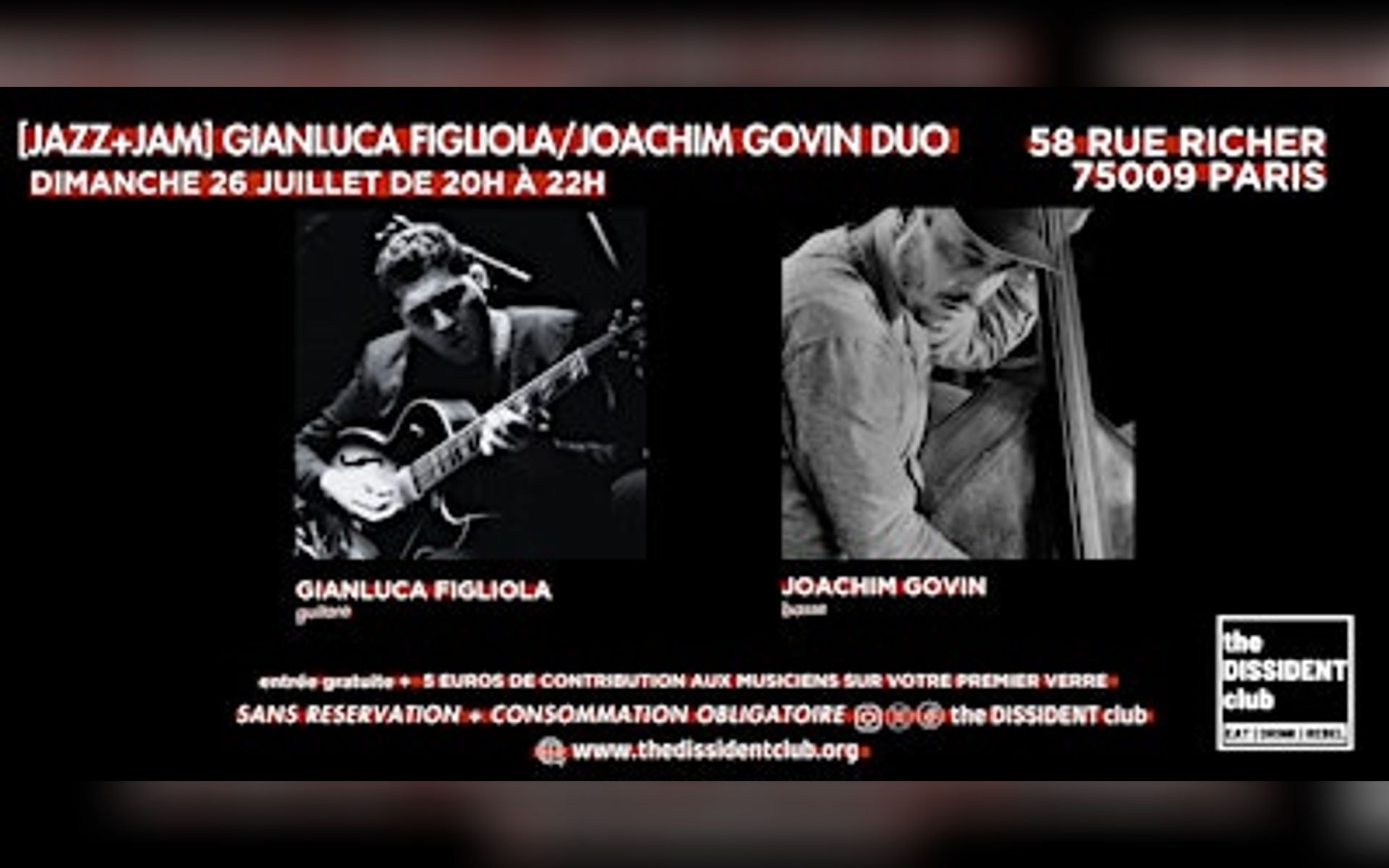 [JAZZ+JAM] Gianluca Figliola/Joachim Govin duo
