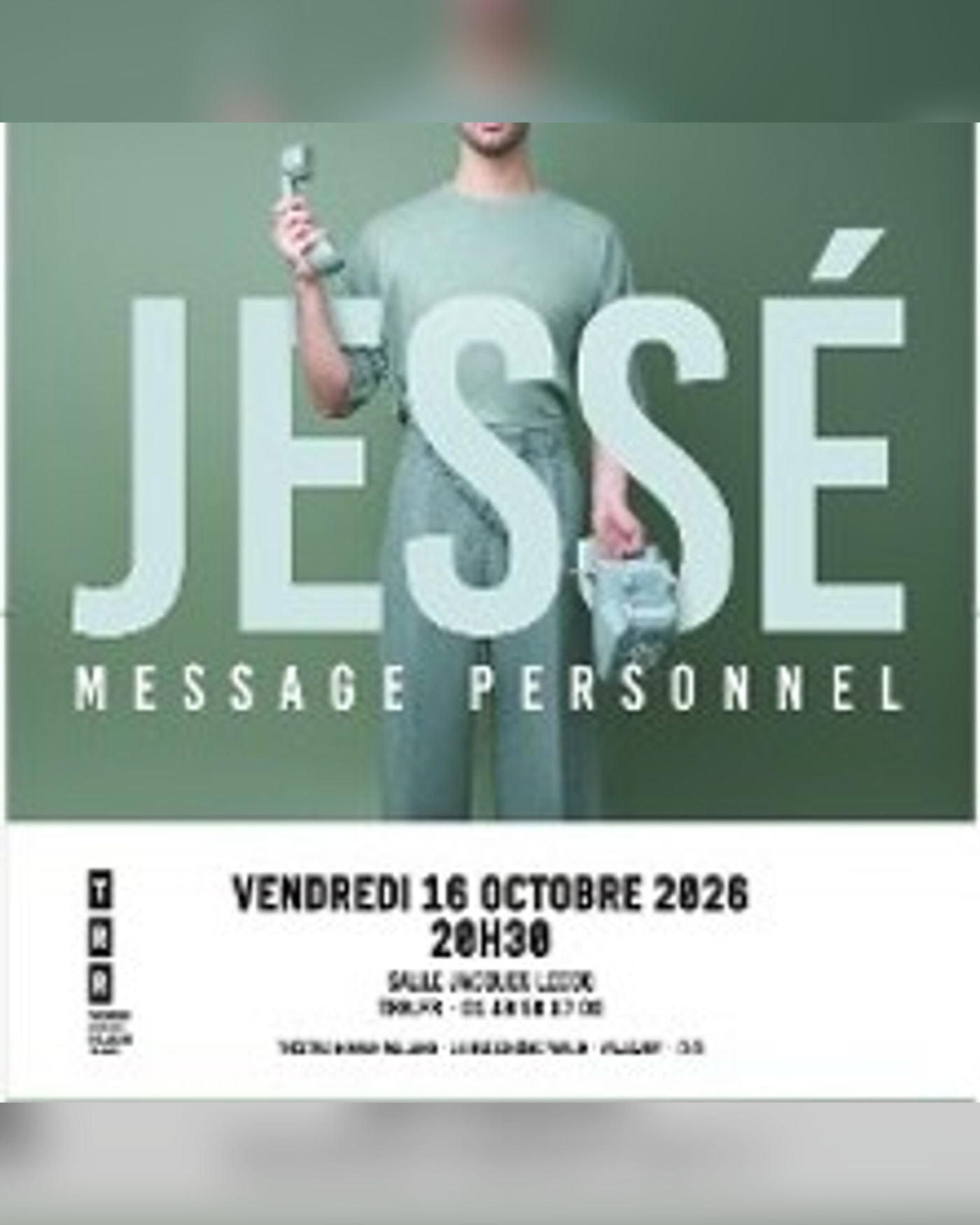 Affiche du spectacle Jessé - Message Personnel, Theatre Romain Rolland (J. Lecoq)