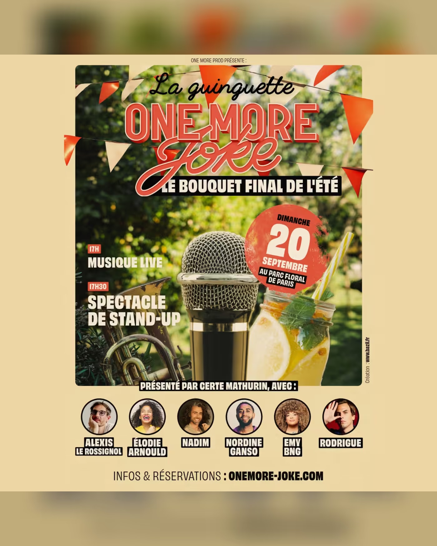 La Guinguette One More Joke au Parc Floral de Paris !