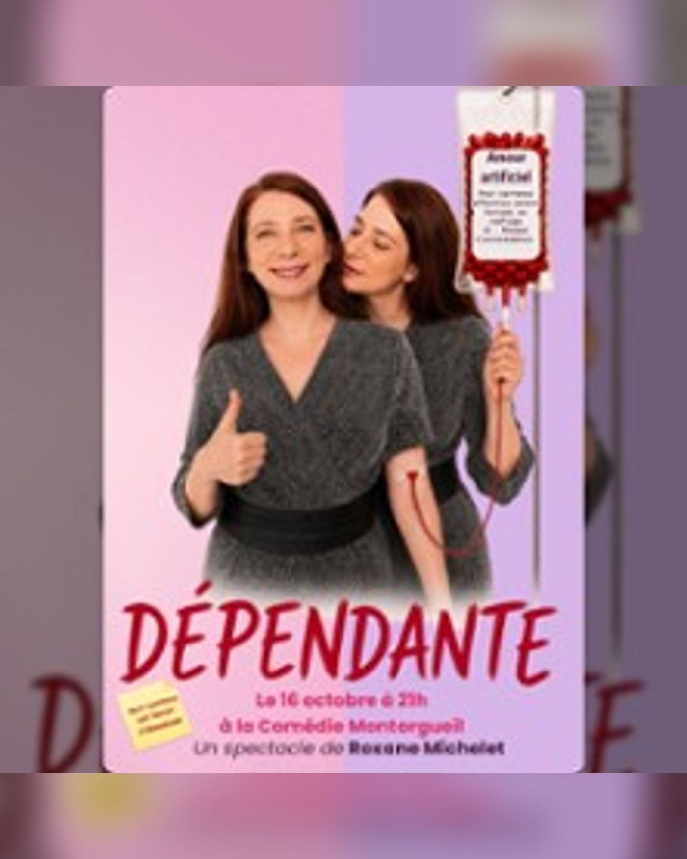 Affiche du spectacle Roxane est Addict, Le Montorgueil - Scène des Halles