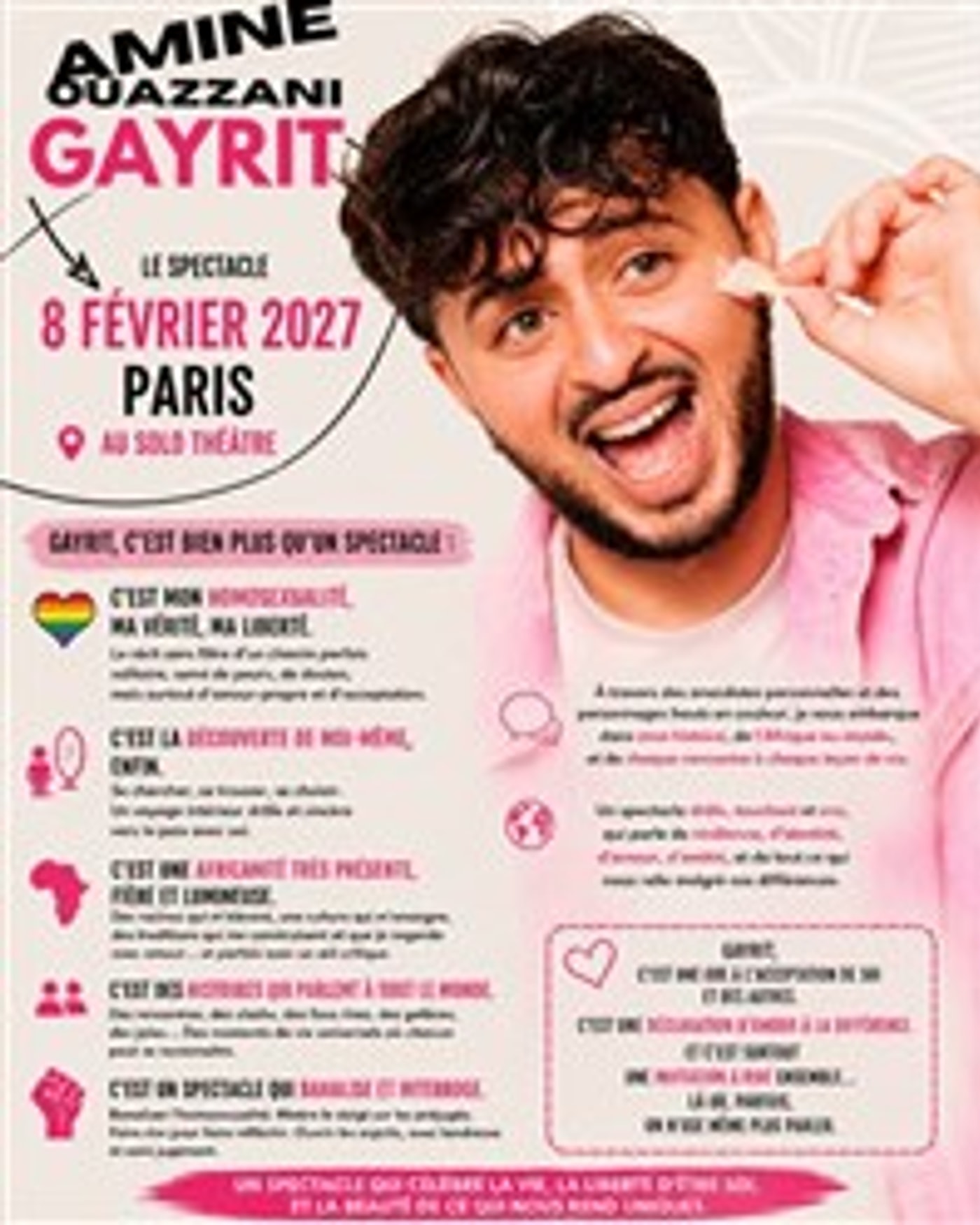 Poster for the show Amine Ouazzani dans Gayrit, Le Solo
