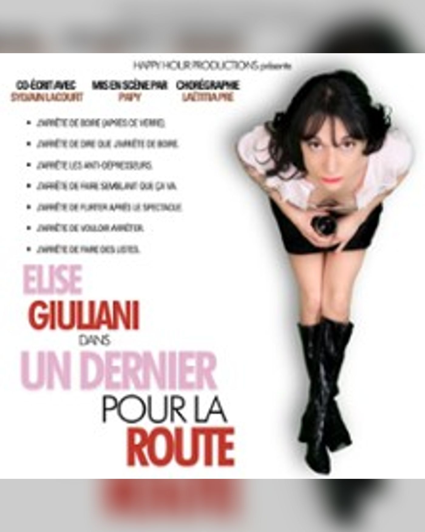 Affiche du spectacle Elise Giuliani, Theatre du Marais