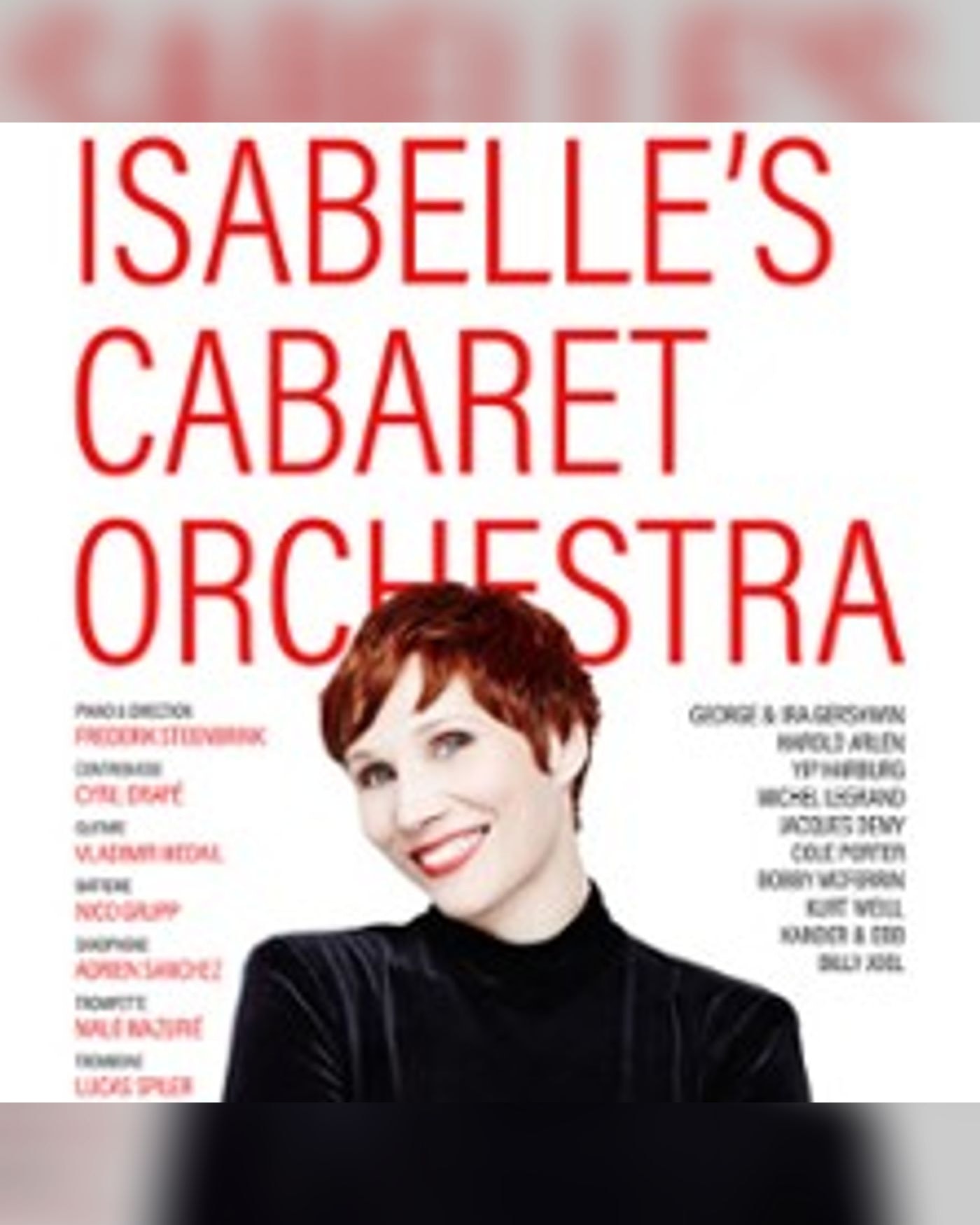 Poster for the concert Isabelle's Cabaret Orchestra, Théâtre Jean Arp
