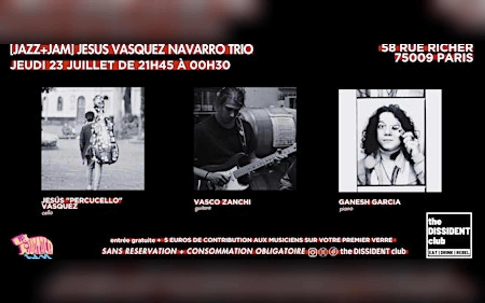 [JAZZ+JAM] Jesús Vásquez Navarro Trio