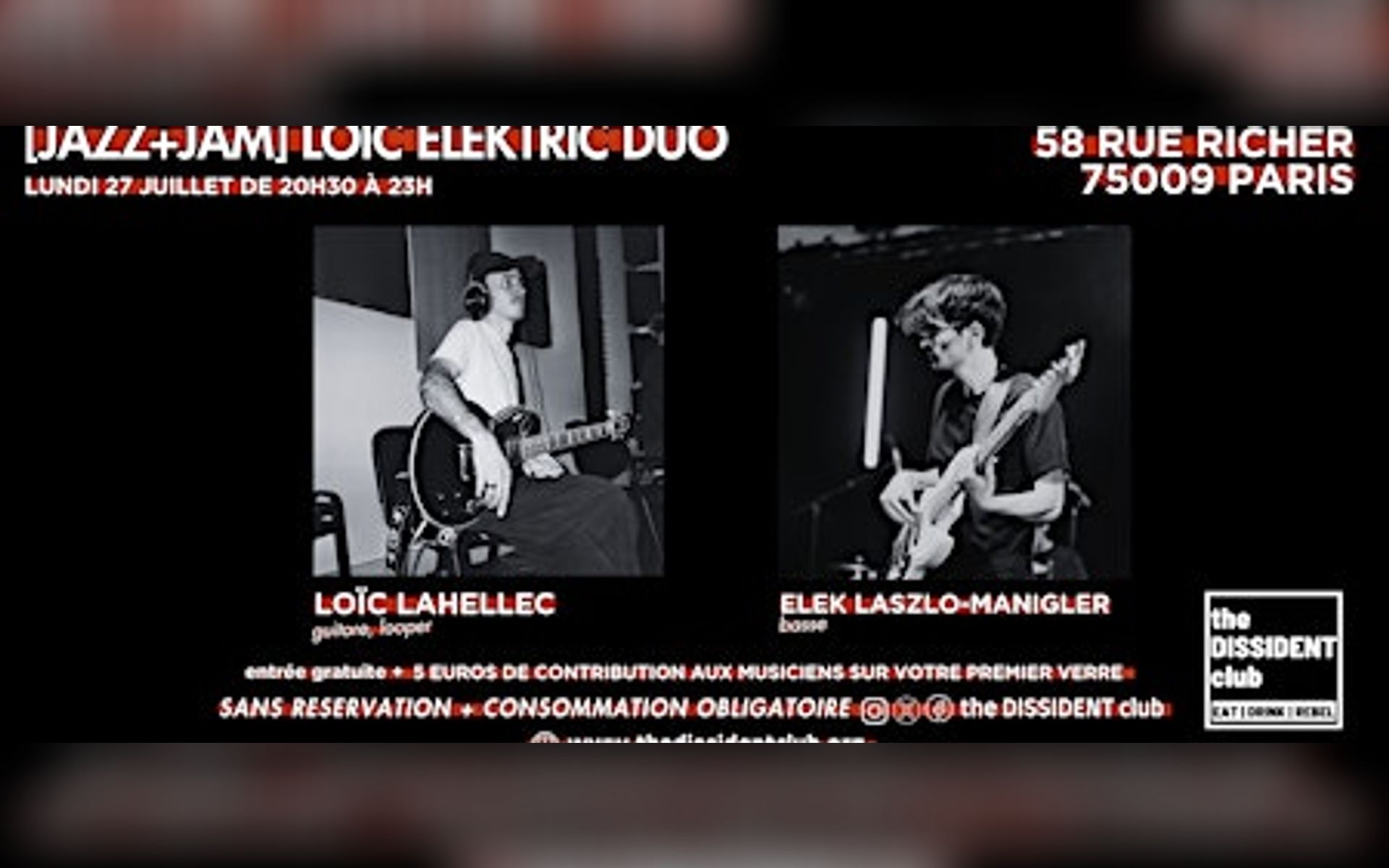 [JAZZ+JAM] Loïc Elektric duo