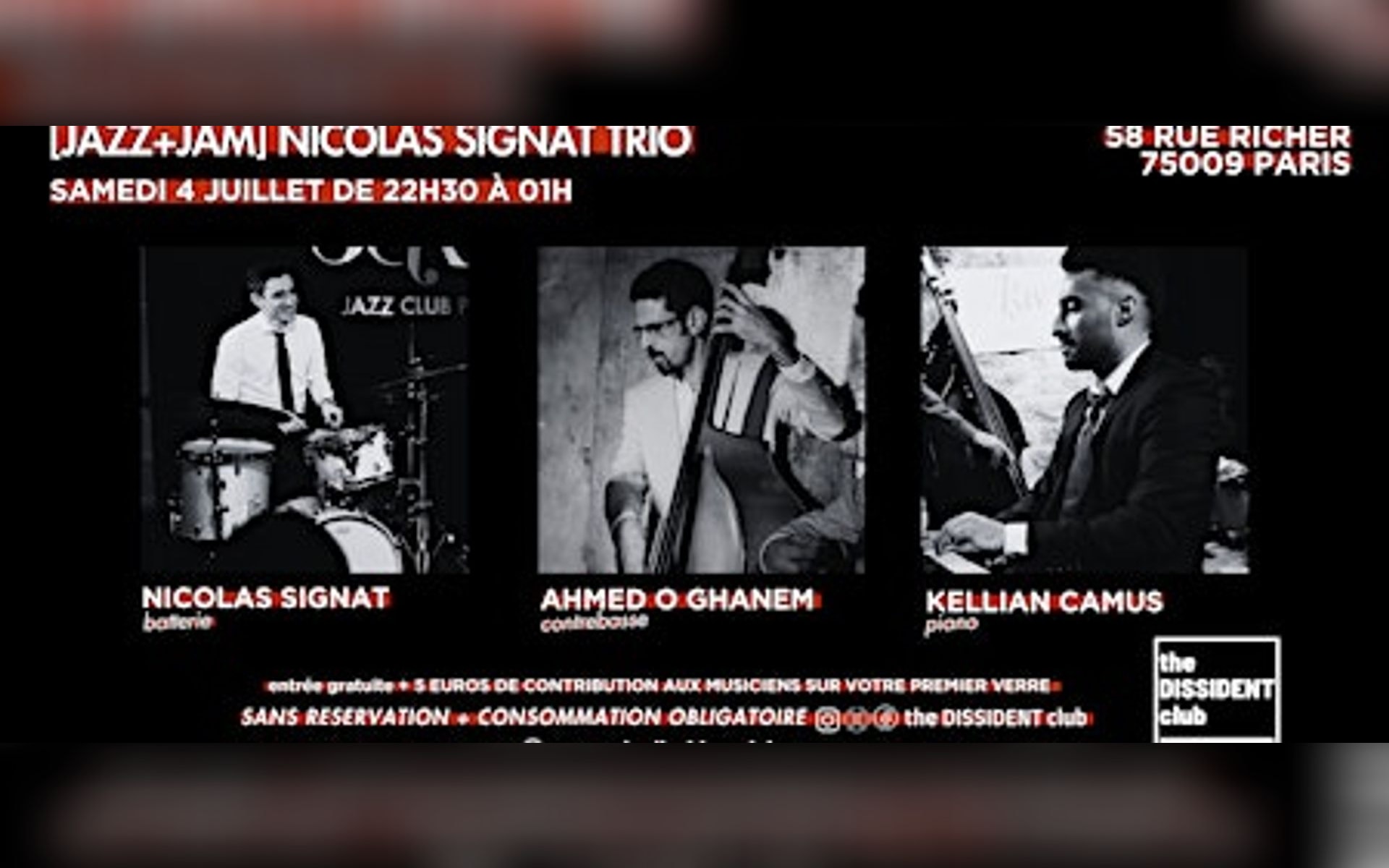 [JAZZ+JAM] ​​Nicolas Signat Trio