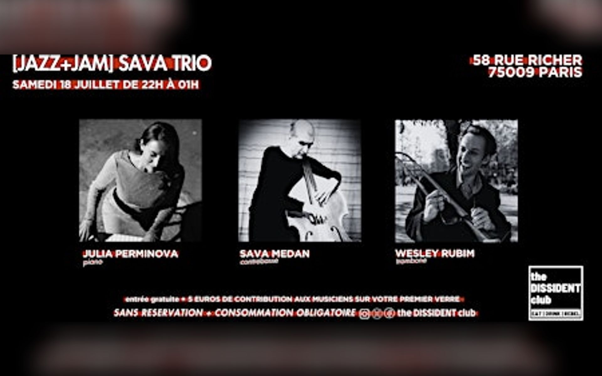 [JAZZ+JAM] Sava Trio