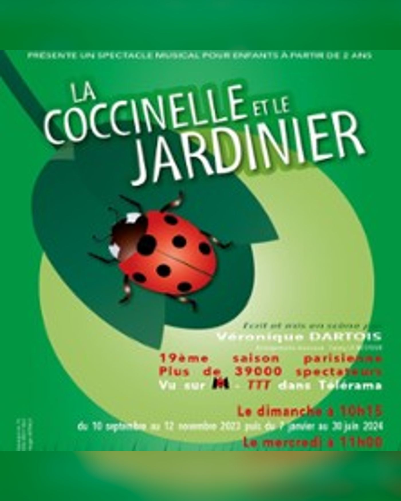 Poster for the show La Coccinelle et le Jardinier, La Comédie St-Michel - Grande Salle