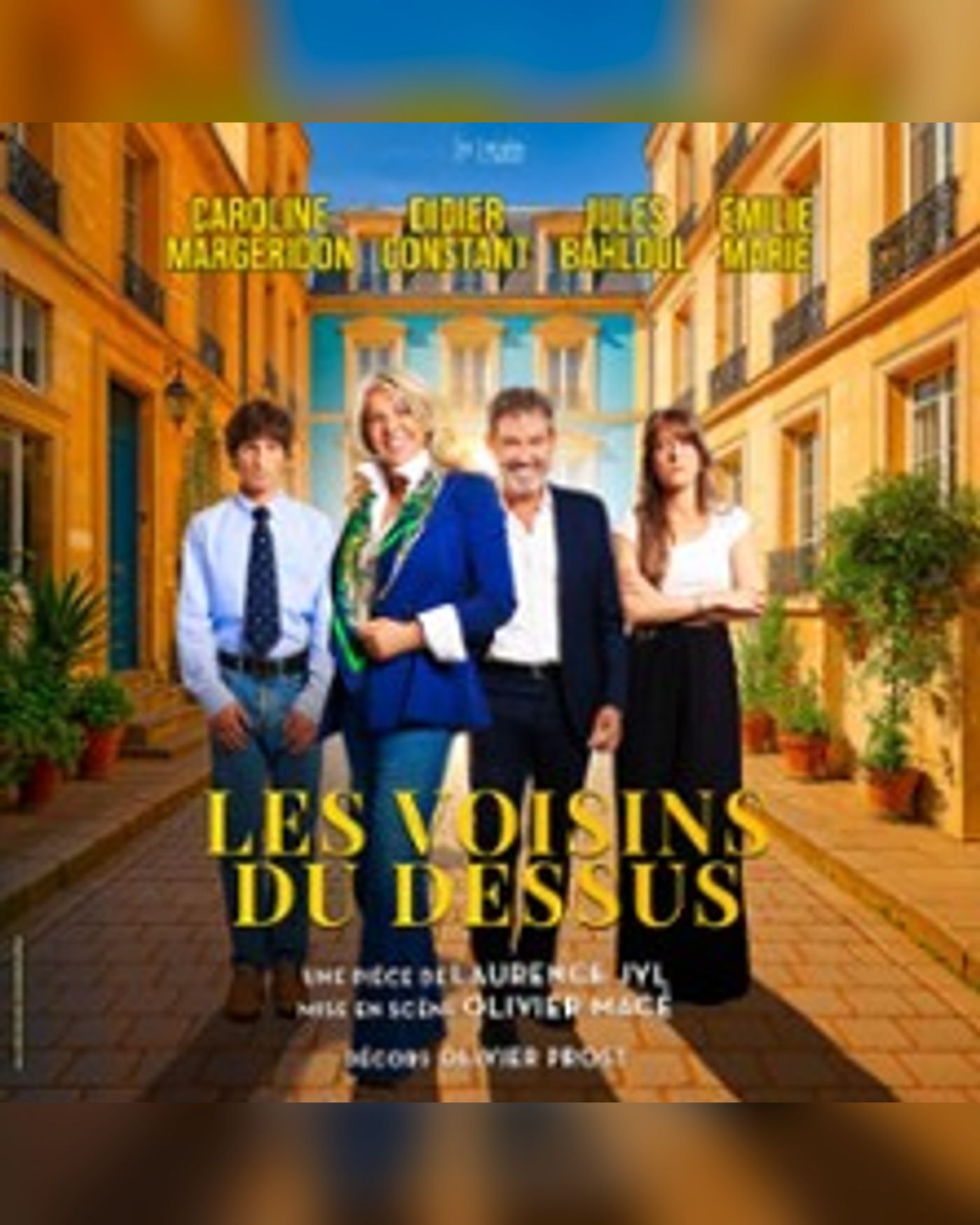 Affiche du spectacle Les Voisins du Dessus, Espace Rene Fallet