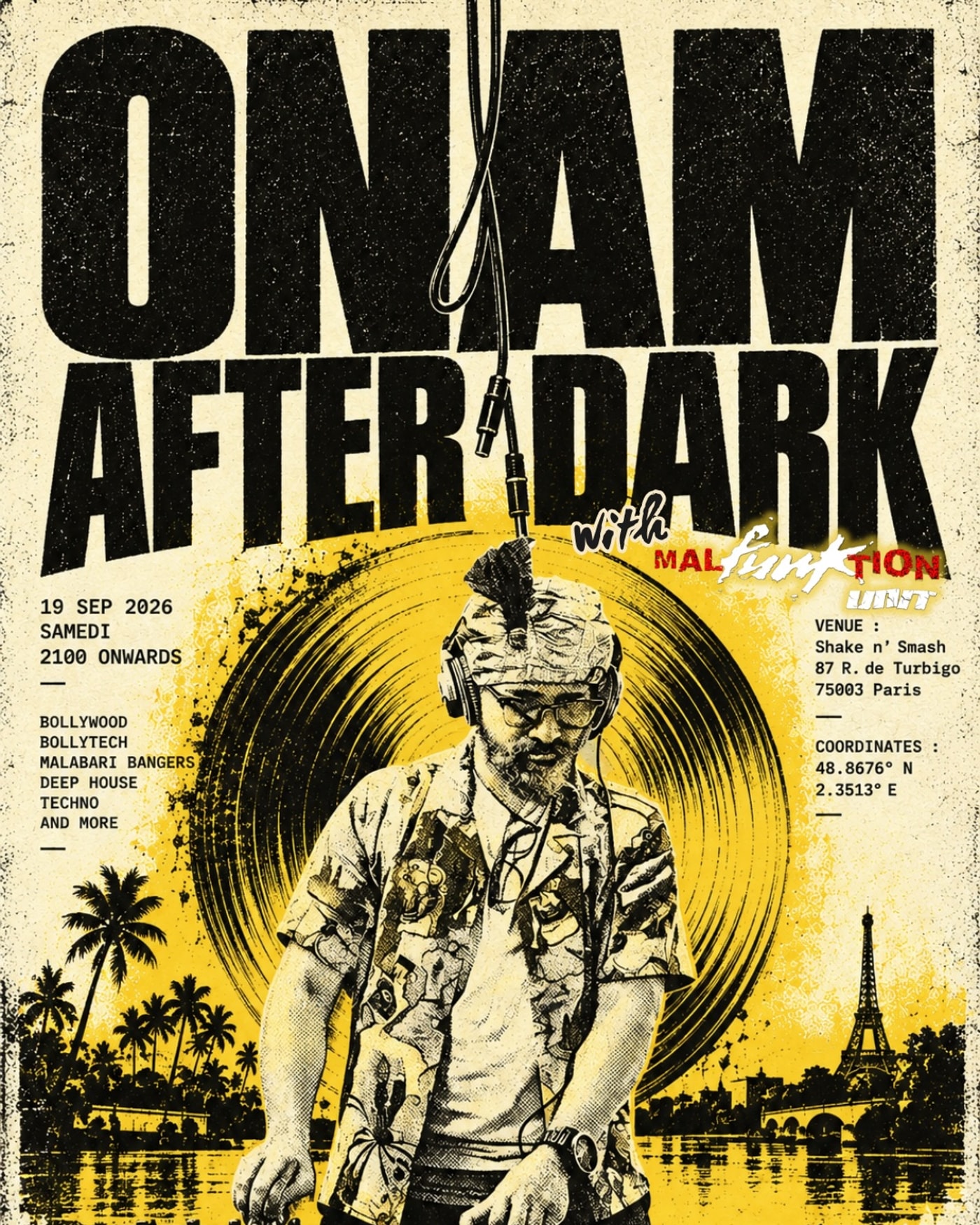 Affiche du Konzert Onam After Dark, Shake n' Smash