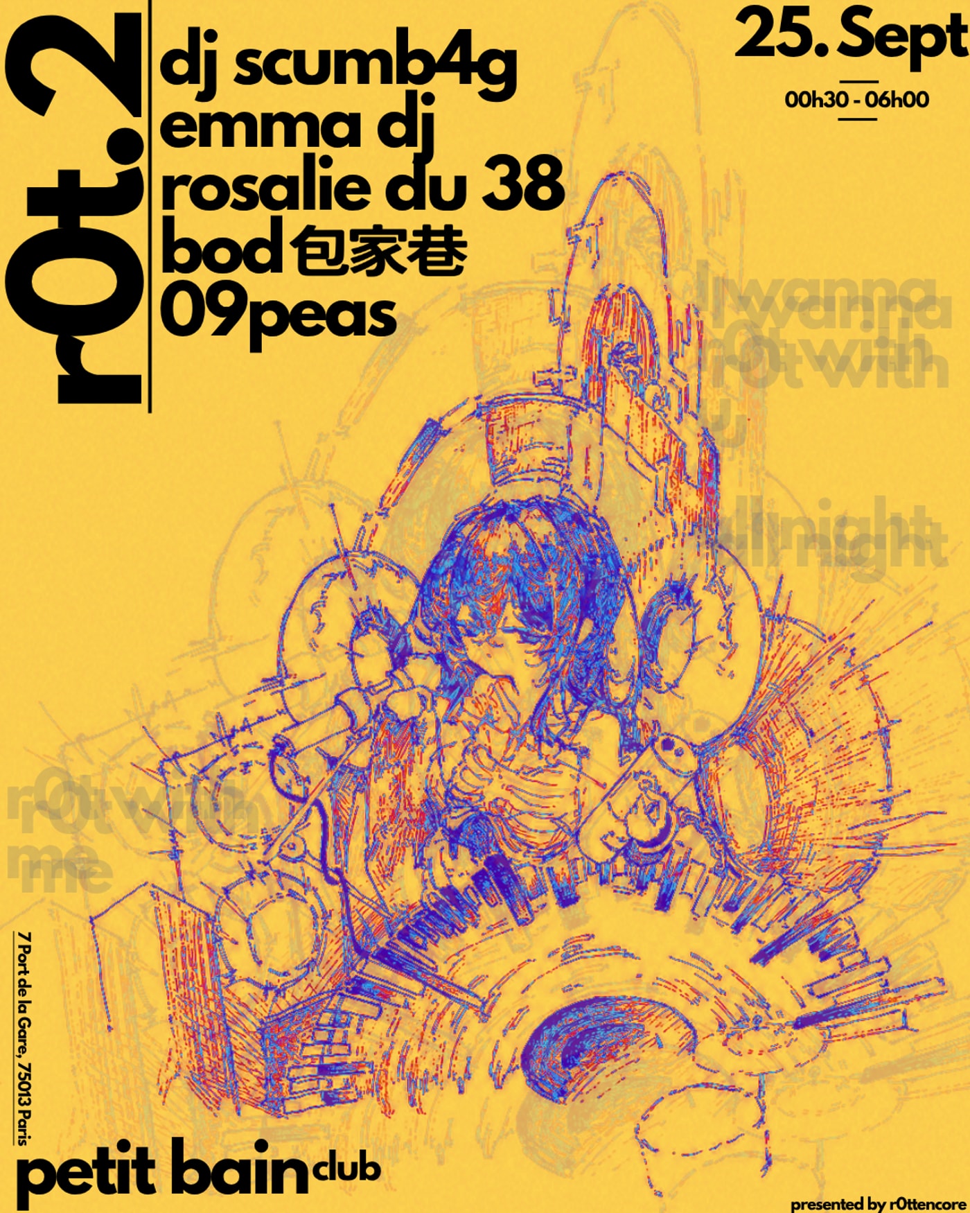 Affiche du concert r0t.2, Petit Bain