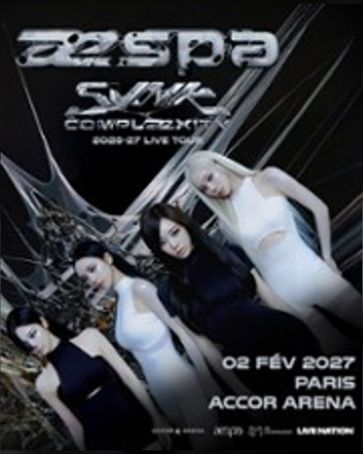 Affiche du concert aespa, Accor Arena