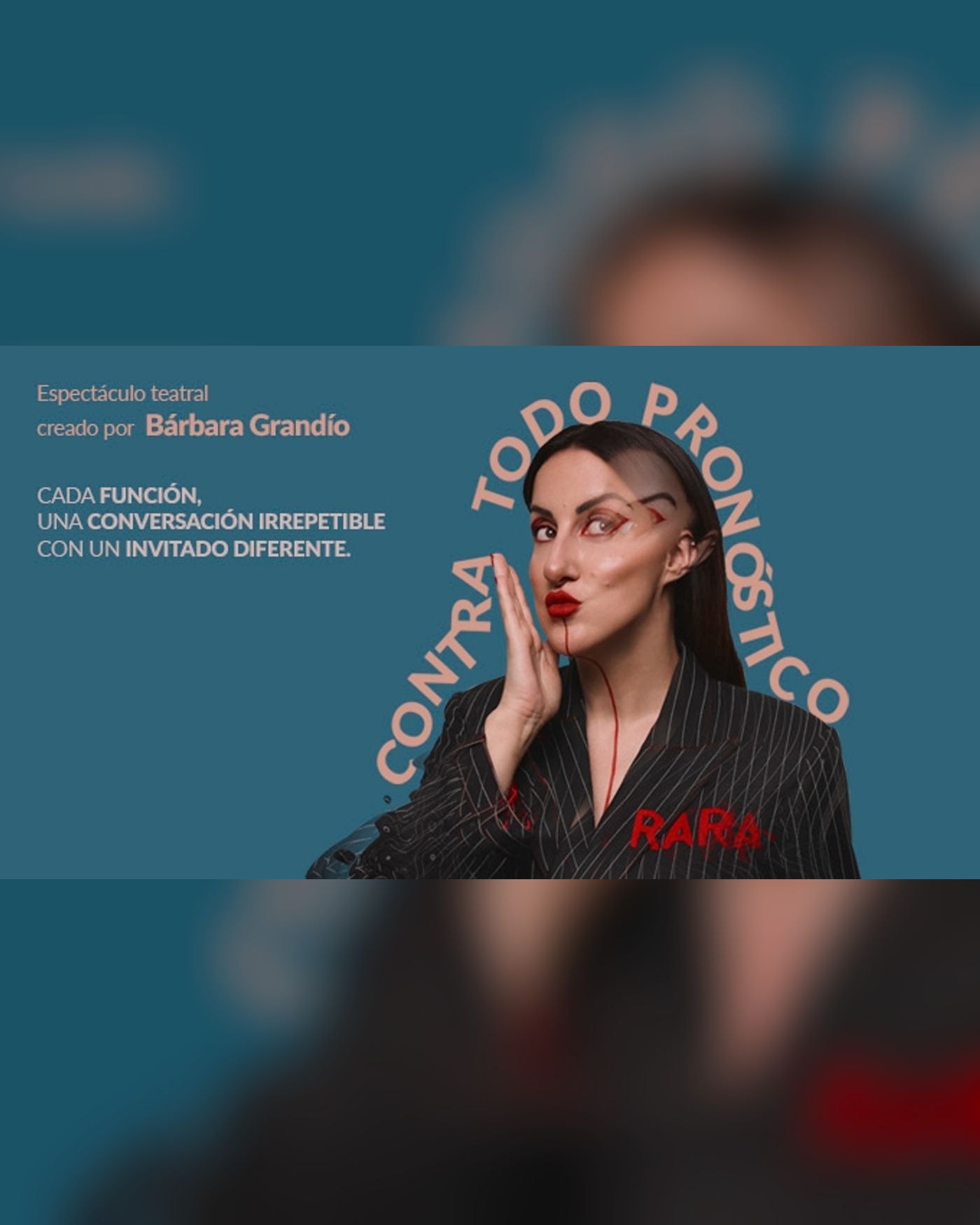 Poster for the show Contra Todo Pronóstico - Bárbara Grandío, Teatro Lara
