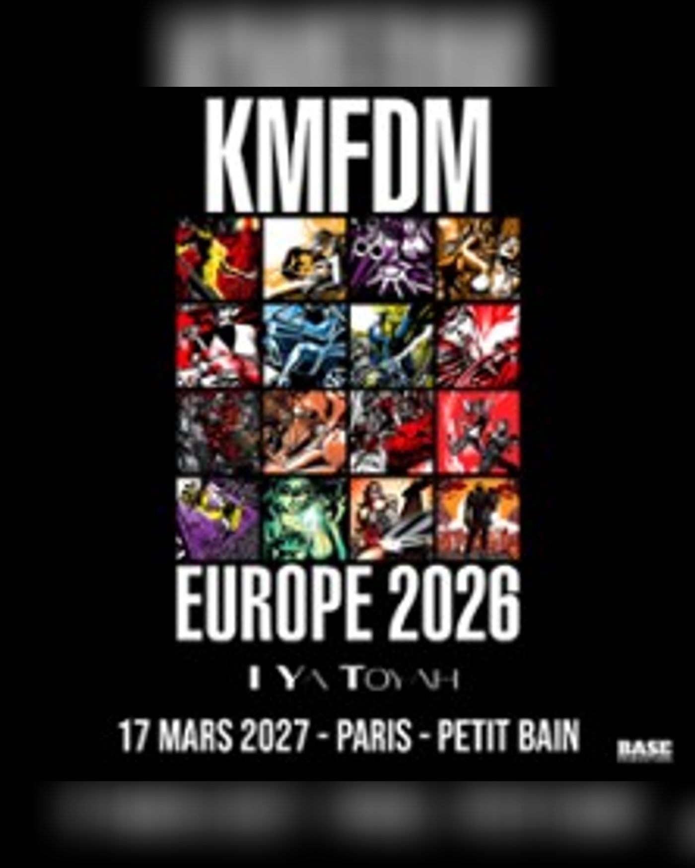 Affiche du concerto KMFDM + I Ya Toyah, Petit Bain