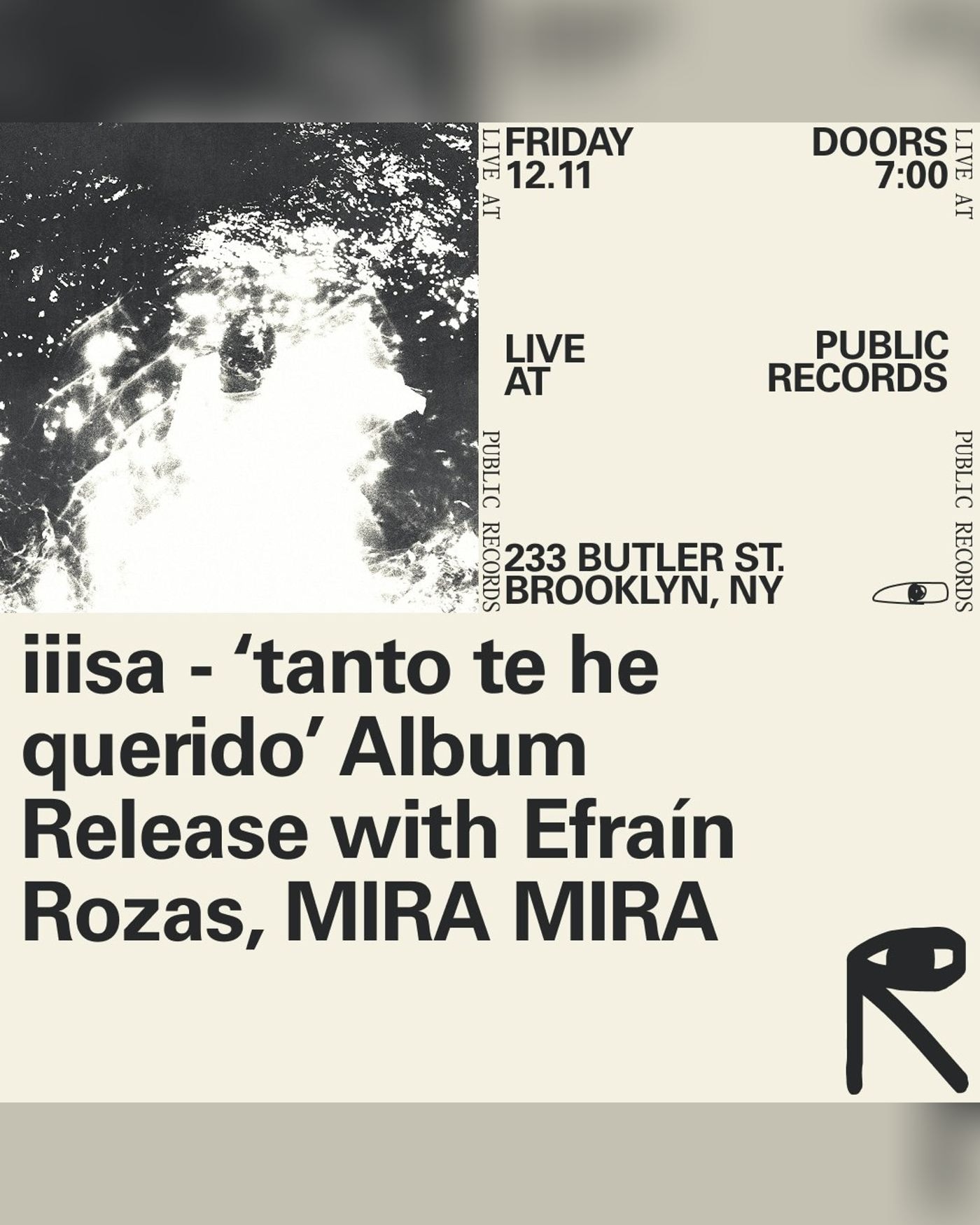 Poster for the concert iiisa, public records