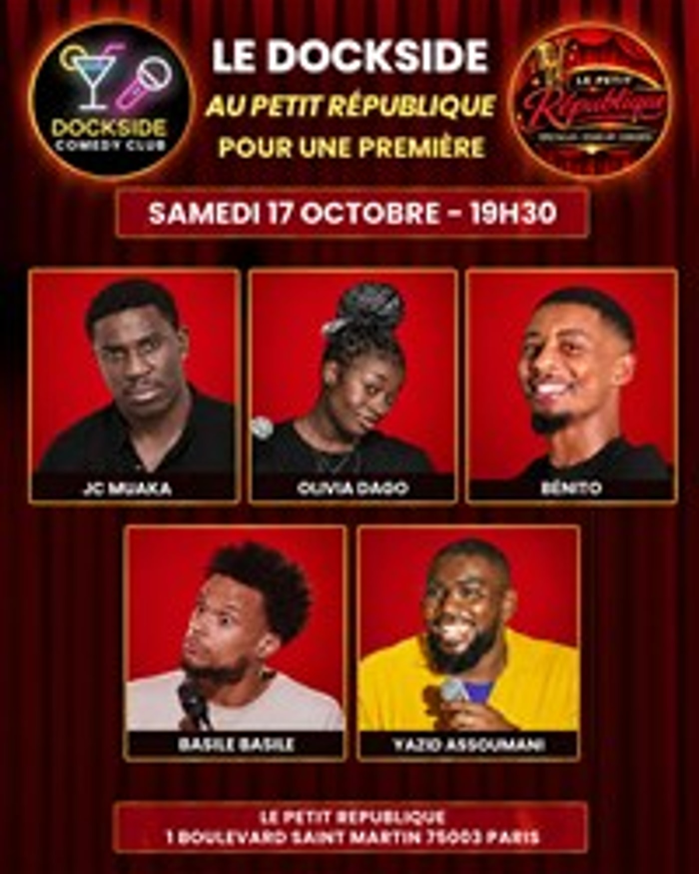 Affiche de l’Aufführung Dockside Comedy Show, Le Petit République
