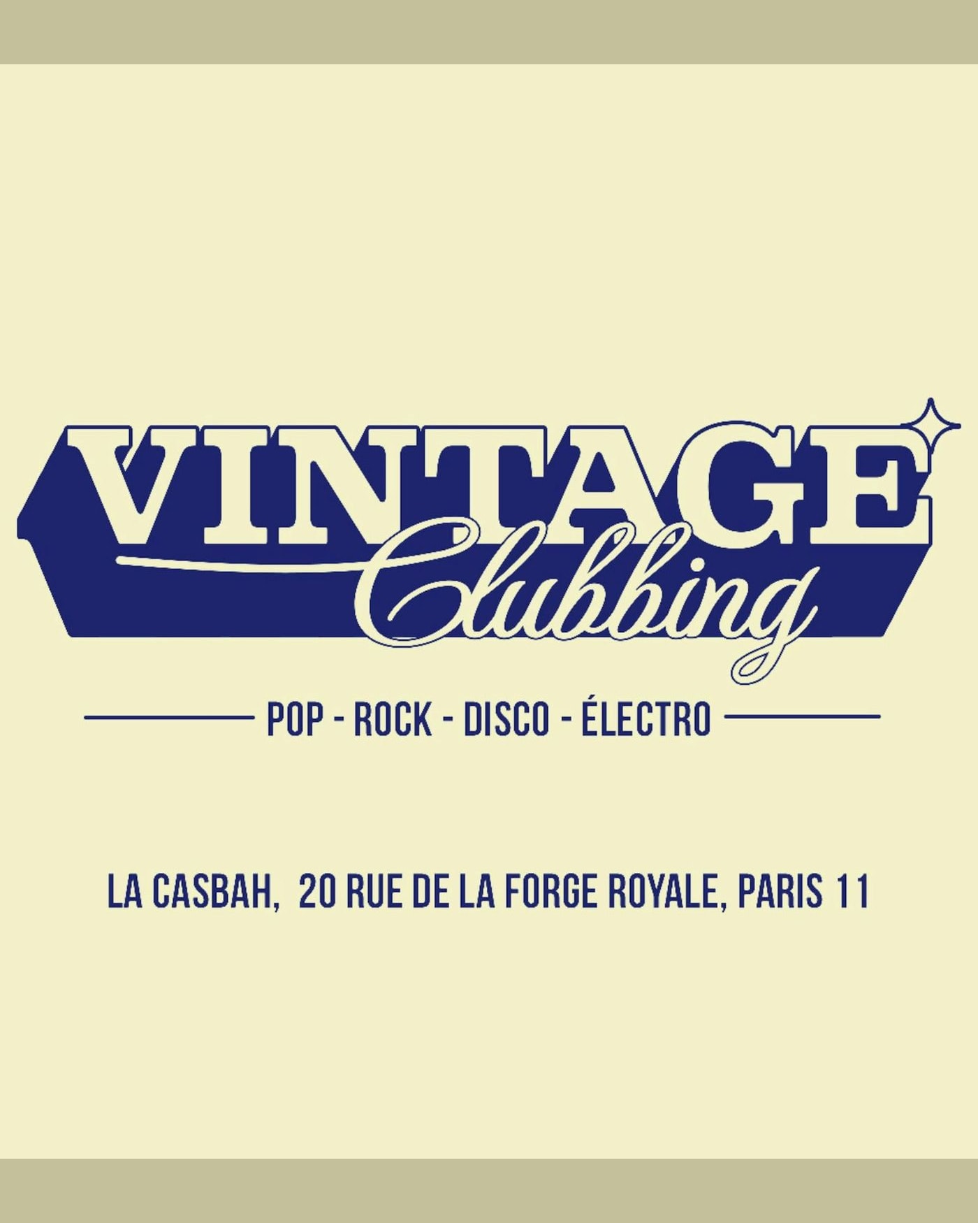 Cartel del concierto Vintage Clubbing w/ Aymeric Bergada du Cadet & Mich Mich, La Casbah