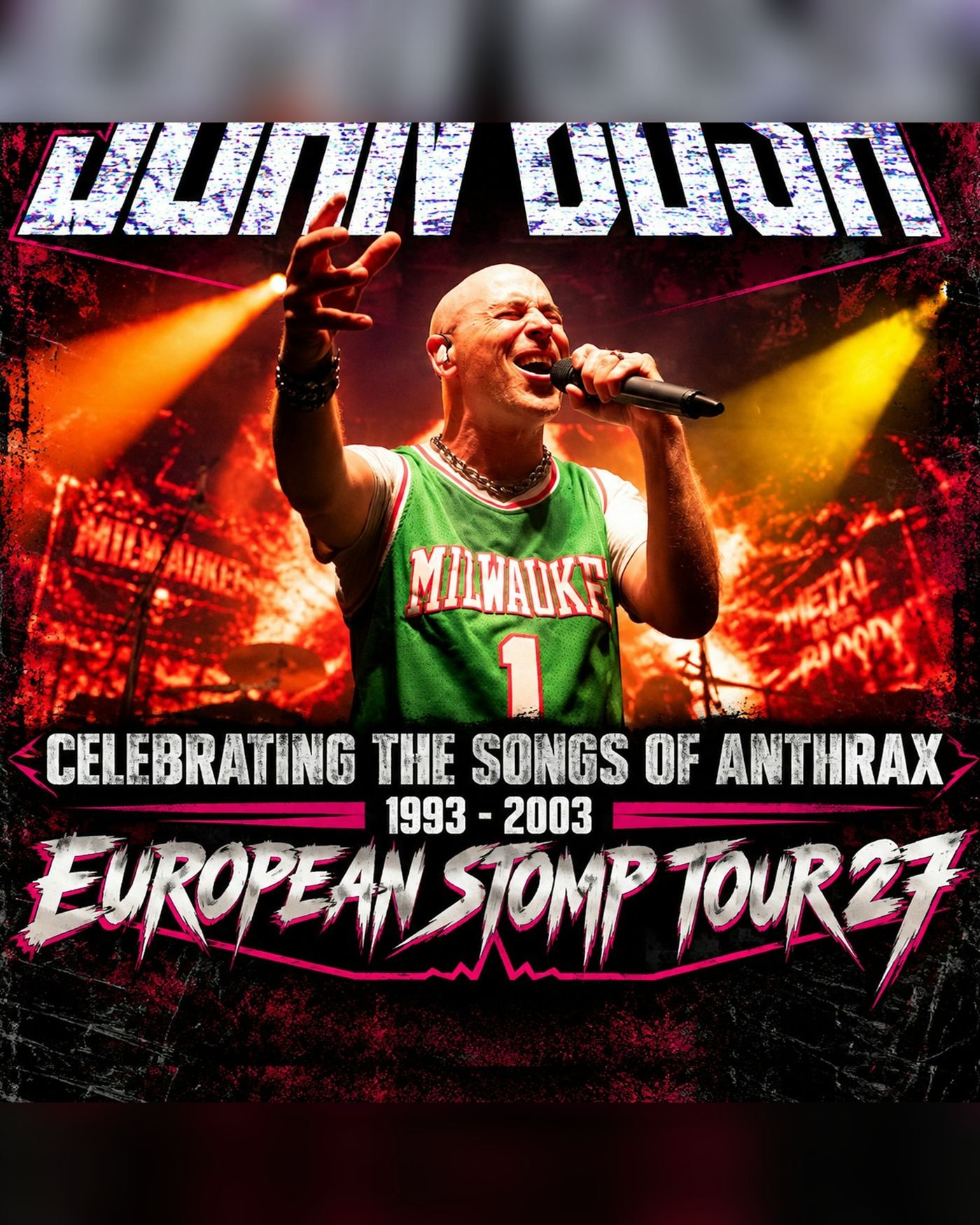 Affiche du concert John Bush “celebrating the Songs of Anthrax 1993-2003”, Bal Chavaux
