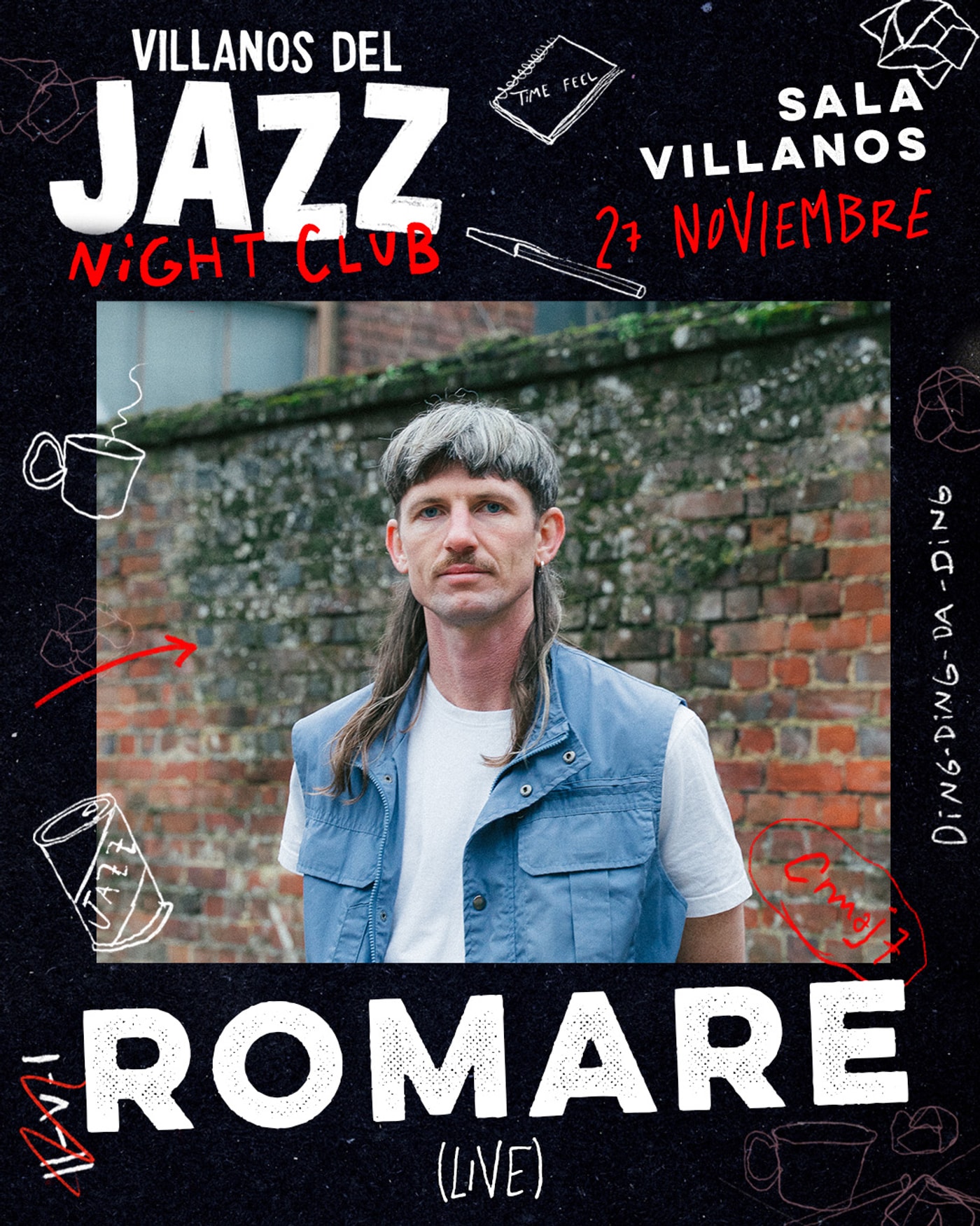 Cartel del concierto Romare (Live) + Mari.te, Sala Villanos
