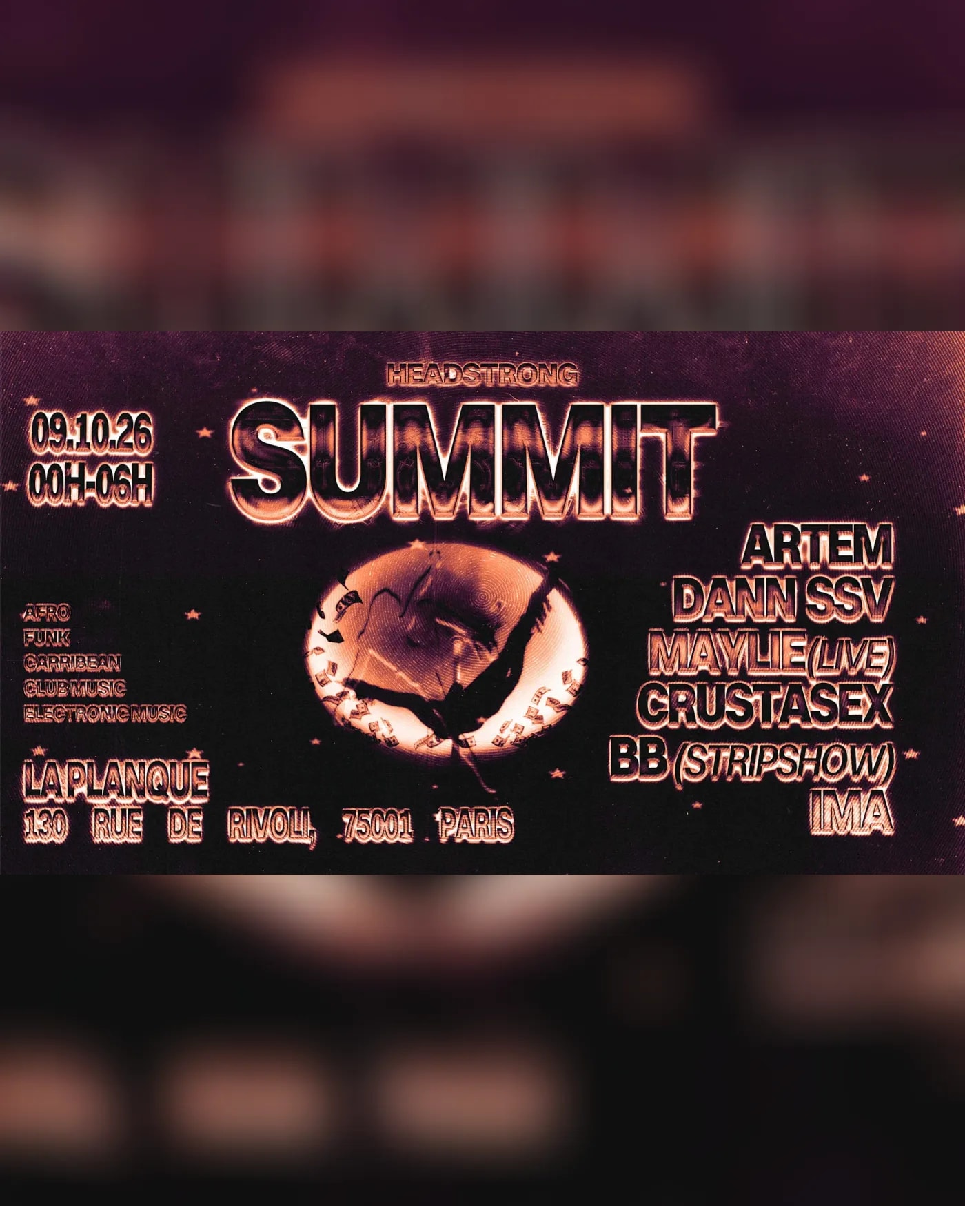 Affiche du concerto Summit Party, Bar La Planque Paris 1