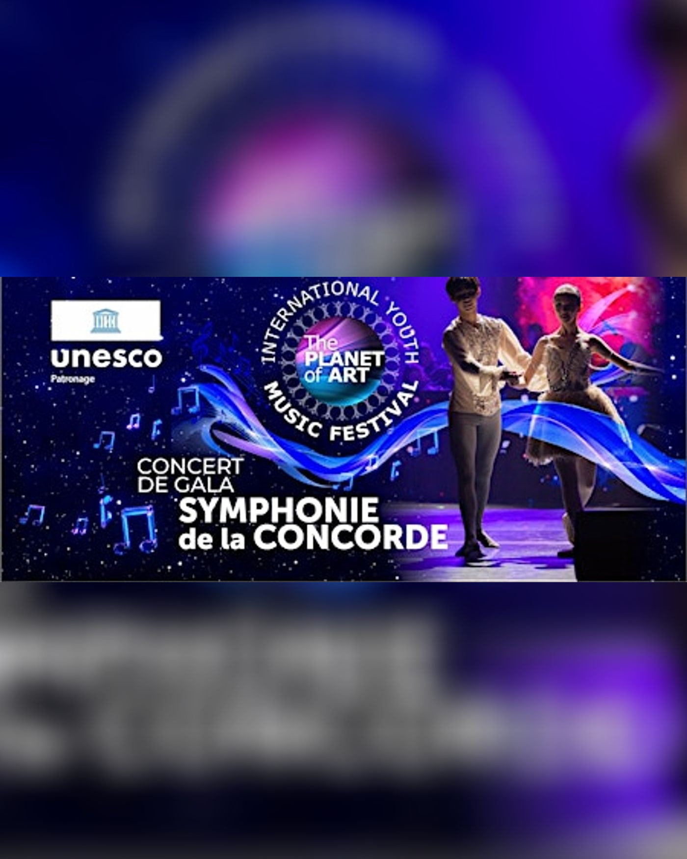 Affiche du concerto Symphonie de la Concorde, UNESCO