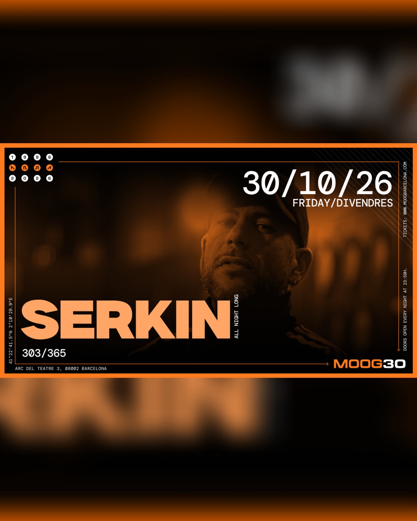 Cartel del concierto Serkin, Moog Club