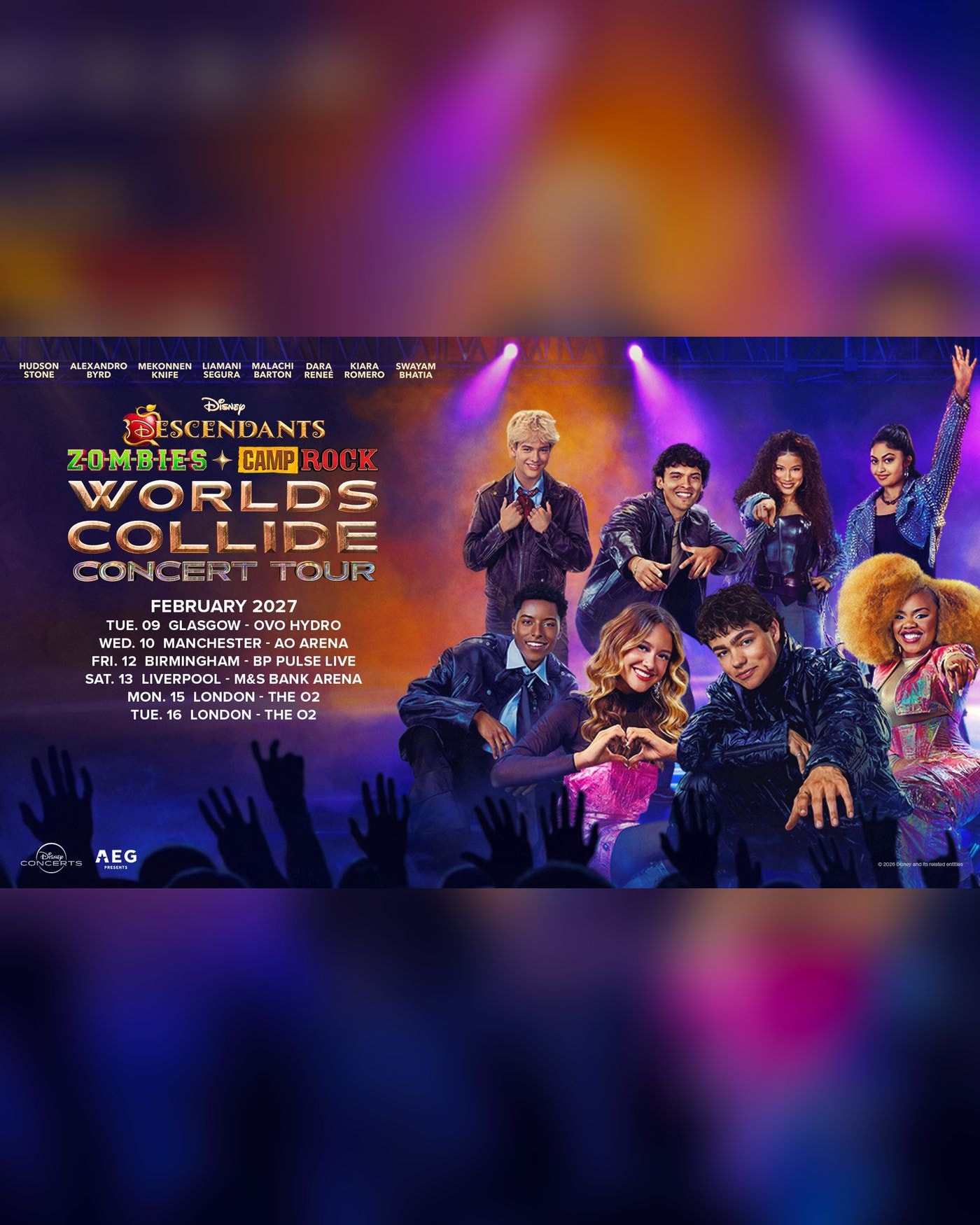 Affiche du concert Disney Descendants, The O2