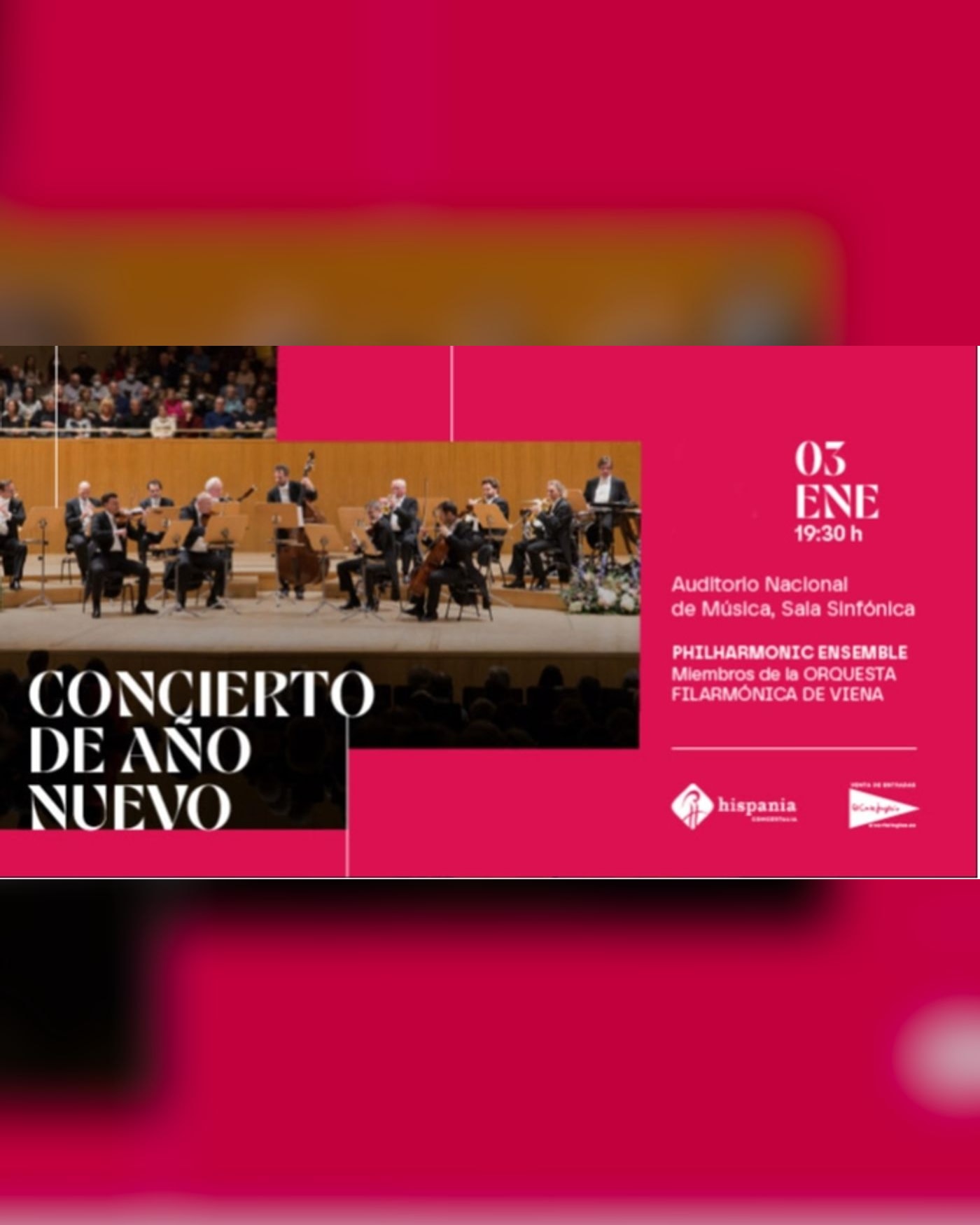 Poster for the concert Concierto de Año Nuevo de Viena, Auditorio Nacional de Madrid