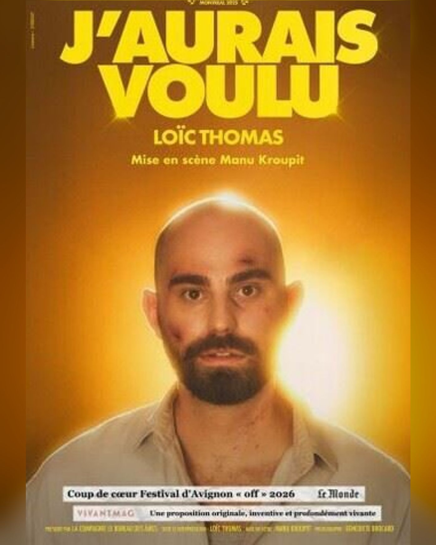 Cartel de Loïc Thomas - J'aurais Voulu