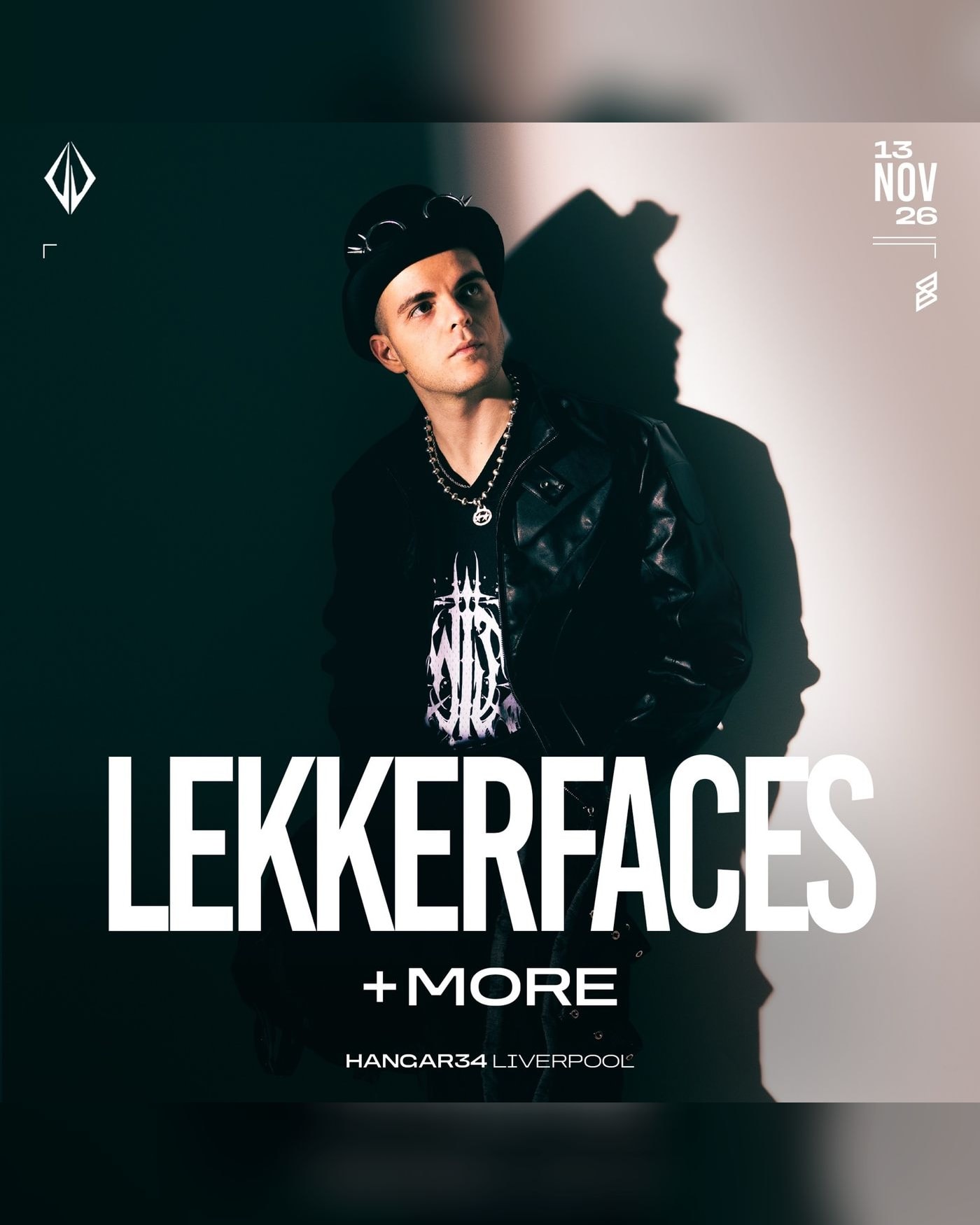 Poster for the concert DVOID: Lekkerfaces & More, Hangar34