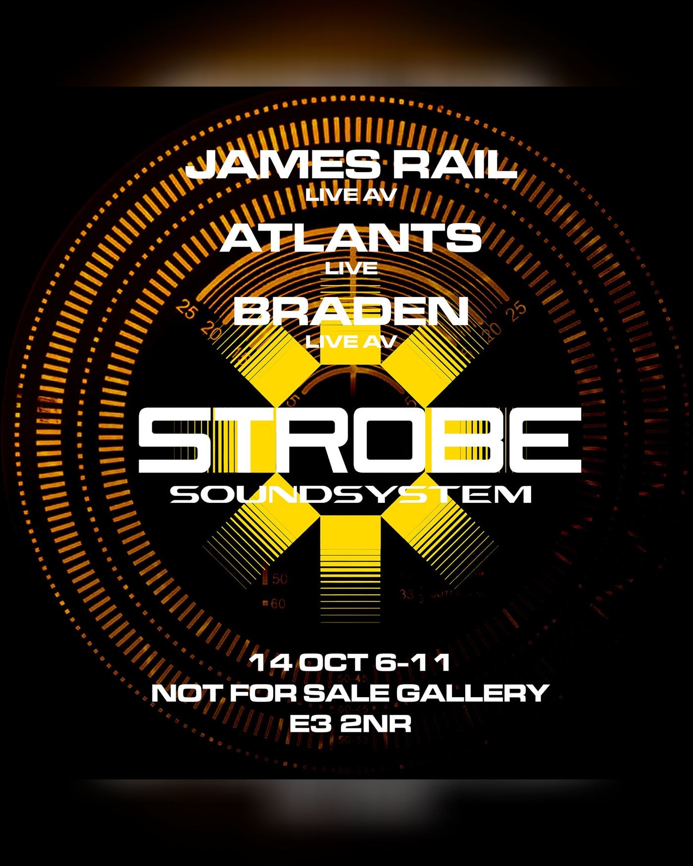 Affiche du Konzert Strobe Soundsystem, Not For Sale Gallery