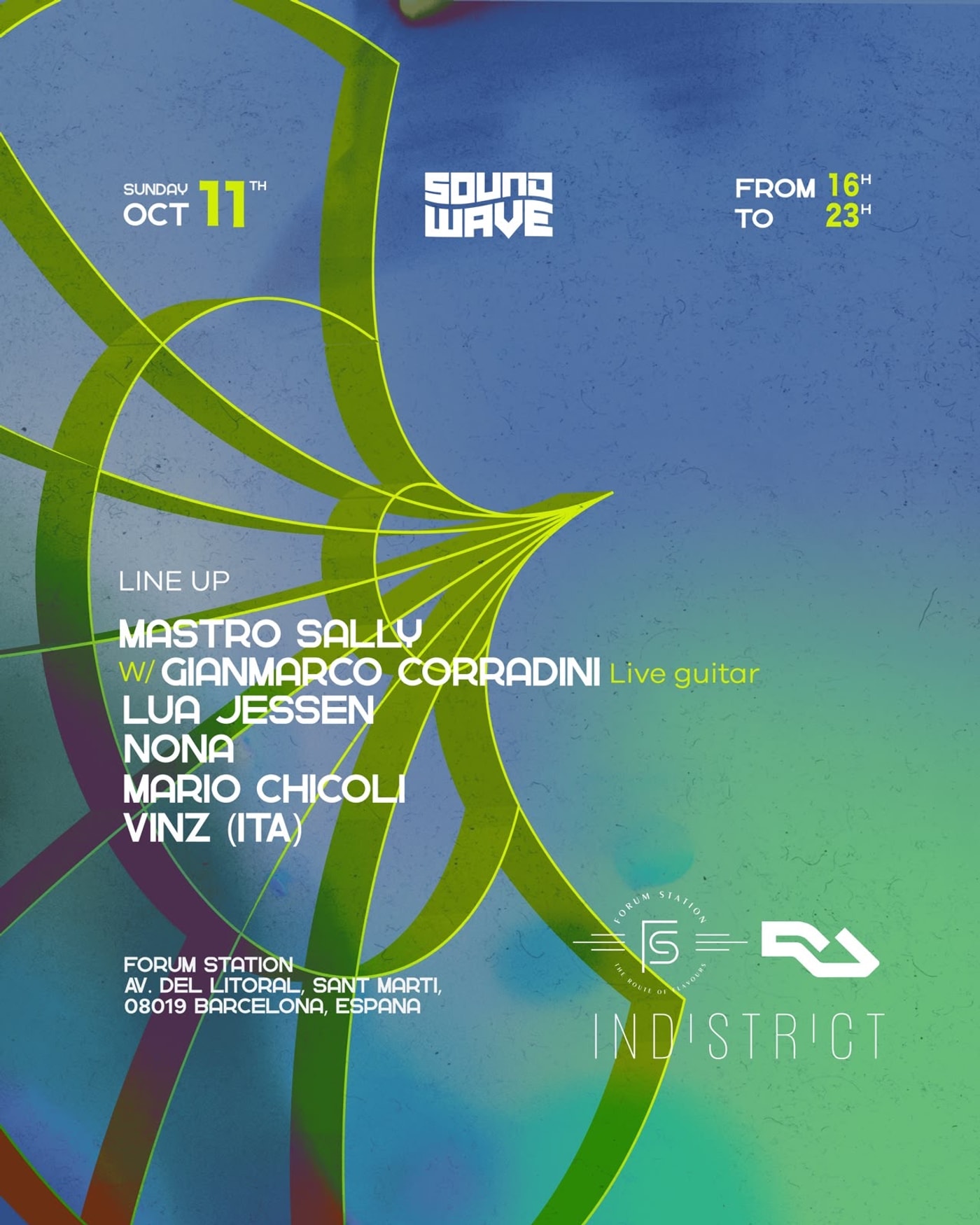 Cartel del concierto Soundwave, Forum Station
