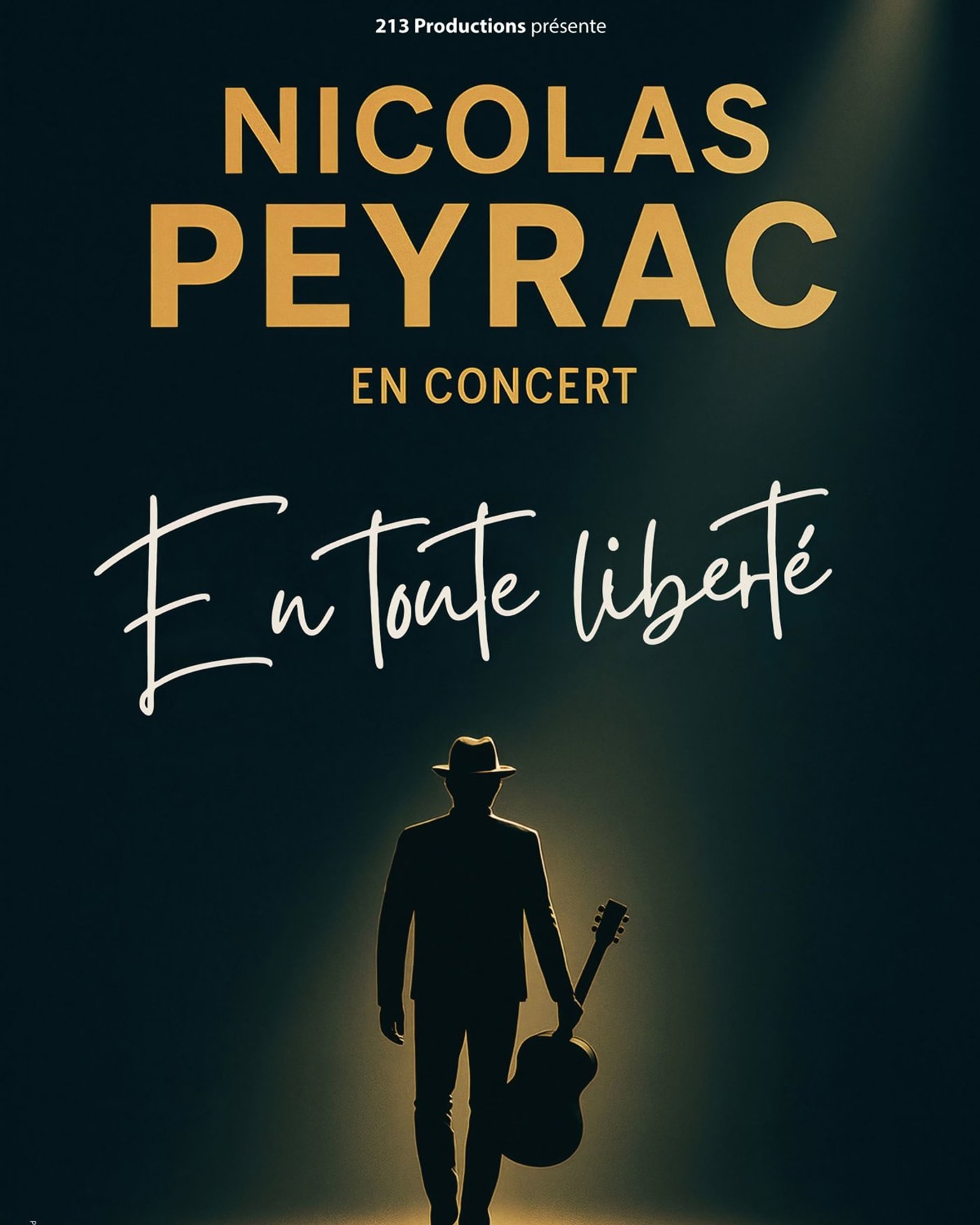 Cartel del concierto Nicolas Peyrac - En Toute Liberté, Palais des Congrès de Versailles
