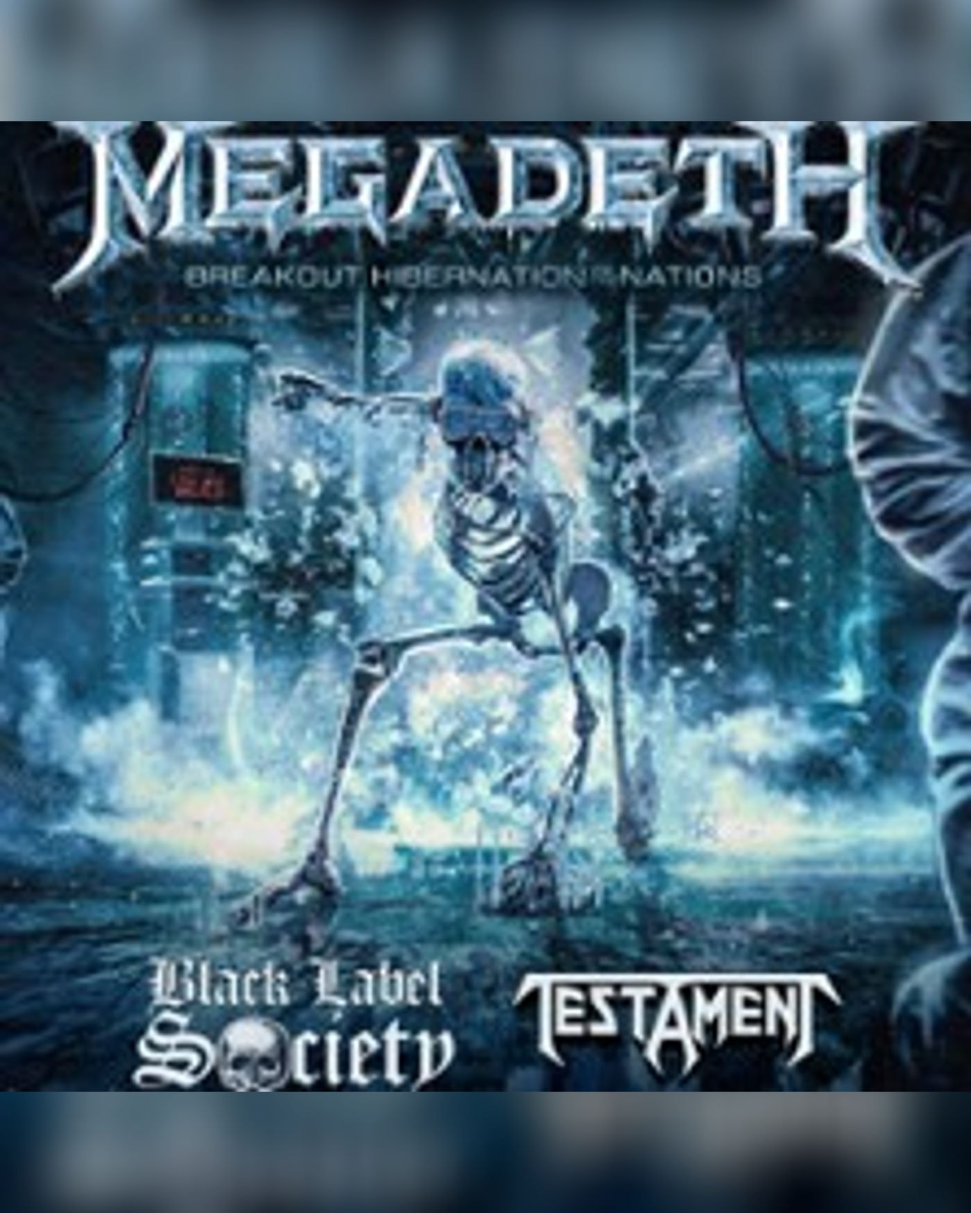 Affiche du concert Megadeth - Hibernation of the Nations, Zénith Paris - La Villette