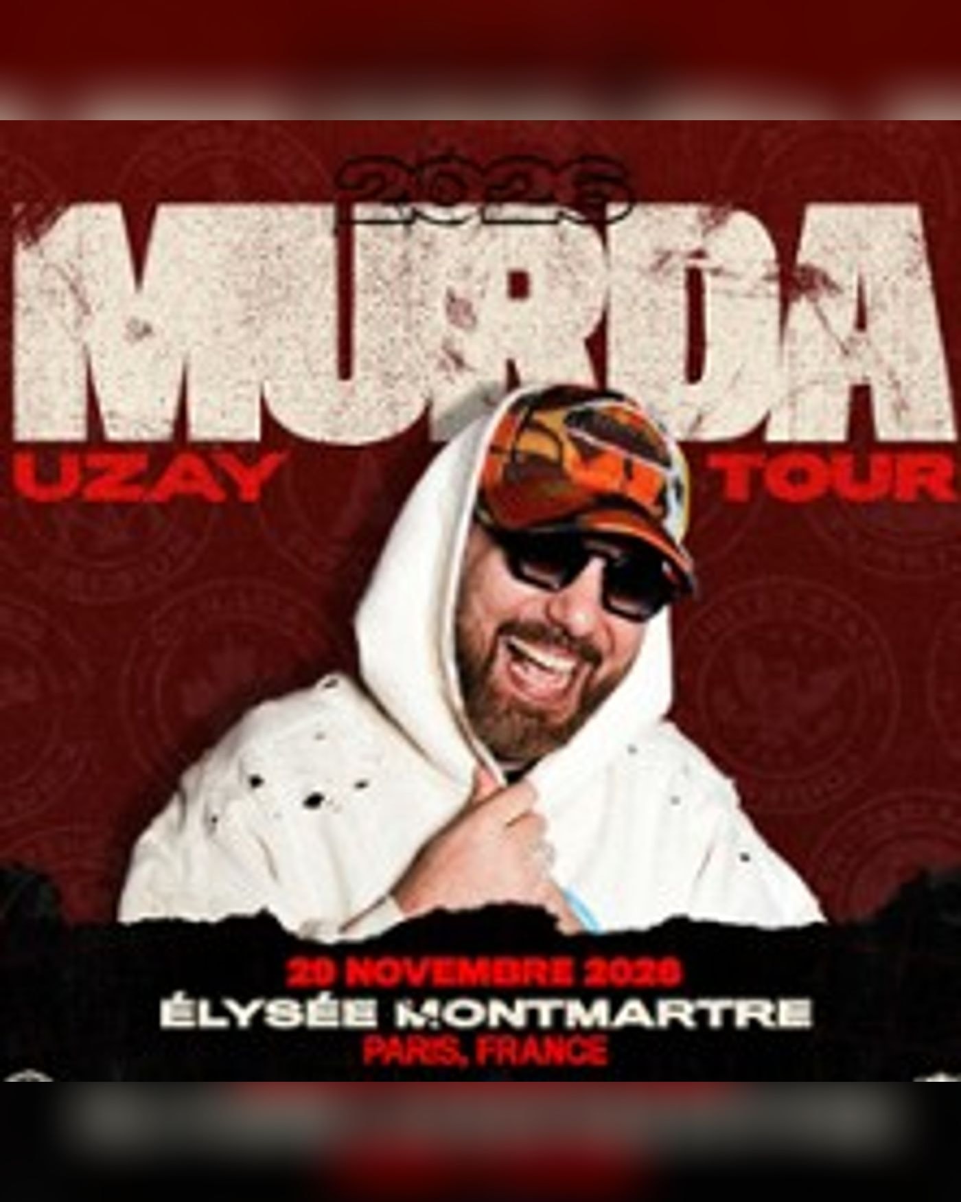 Affiche du concerto Murda - Uzay Tour, L'Élysée Montmartre