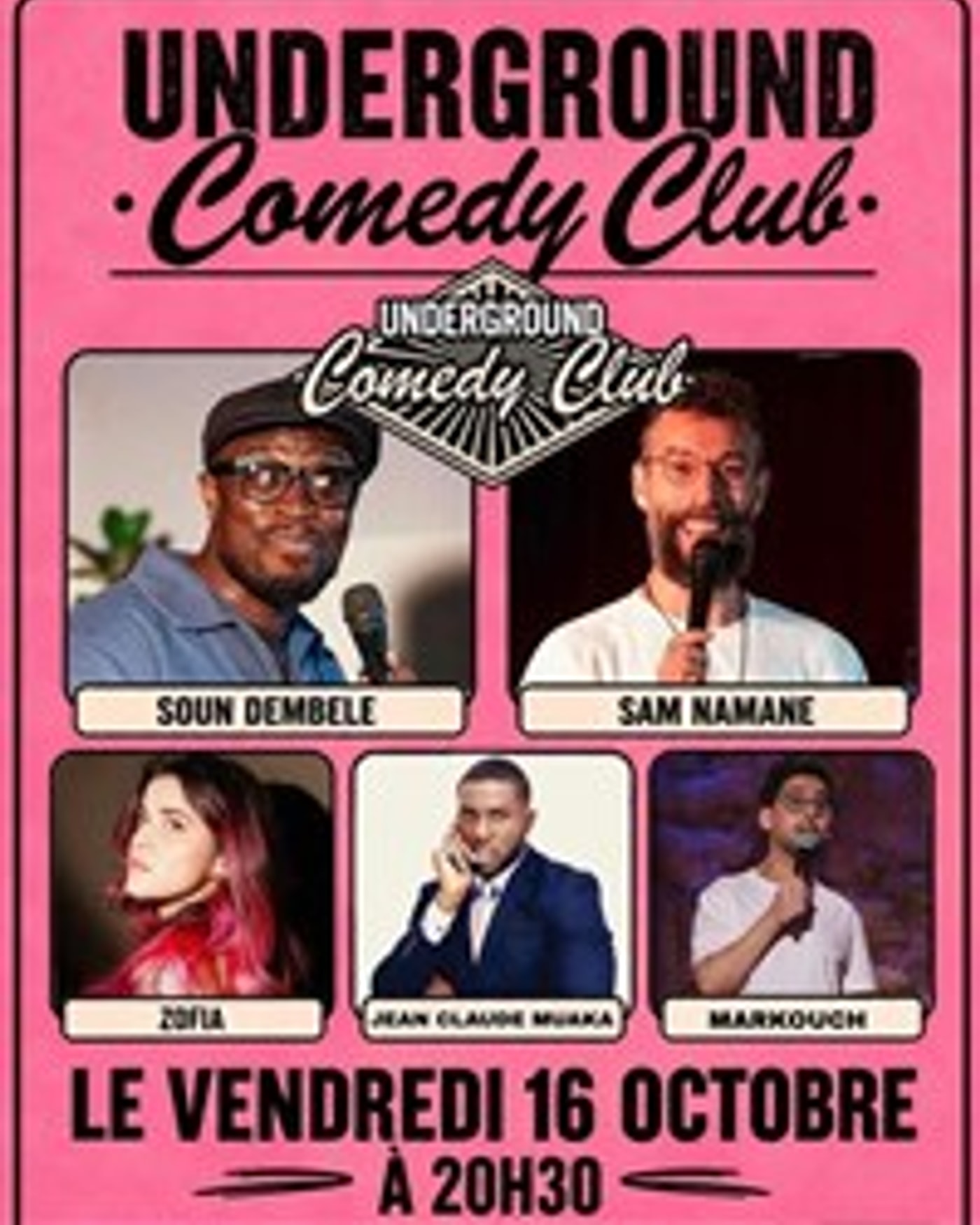 Affiche du spettacolo Underground comedy club, La Passerelle Saint Jacques