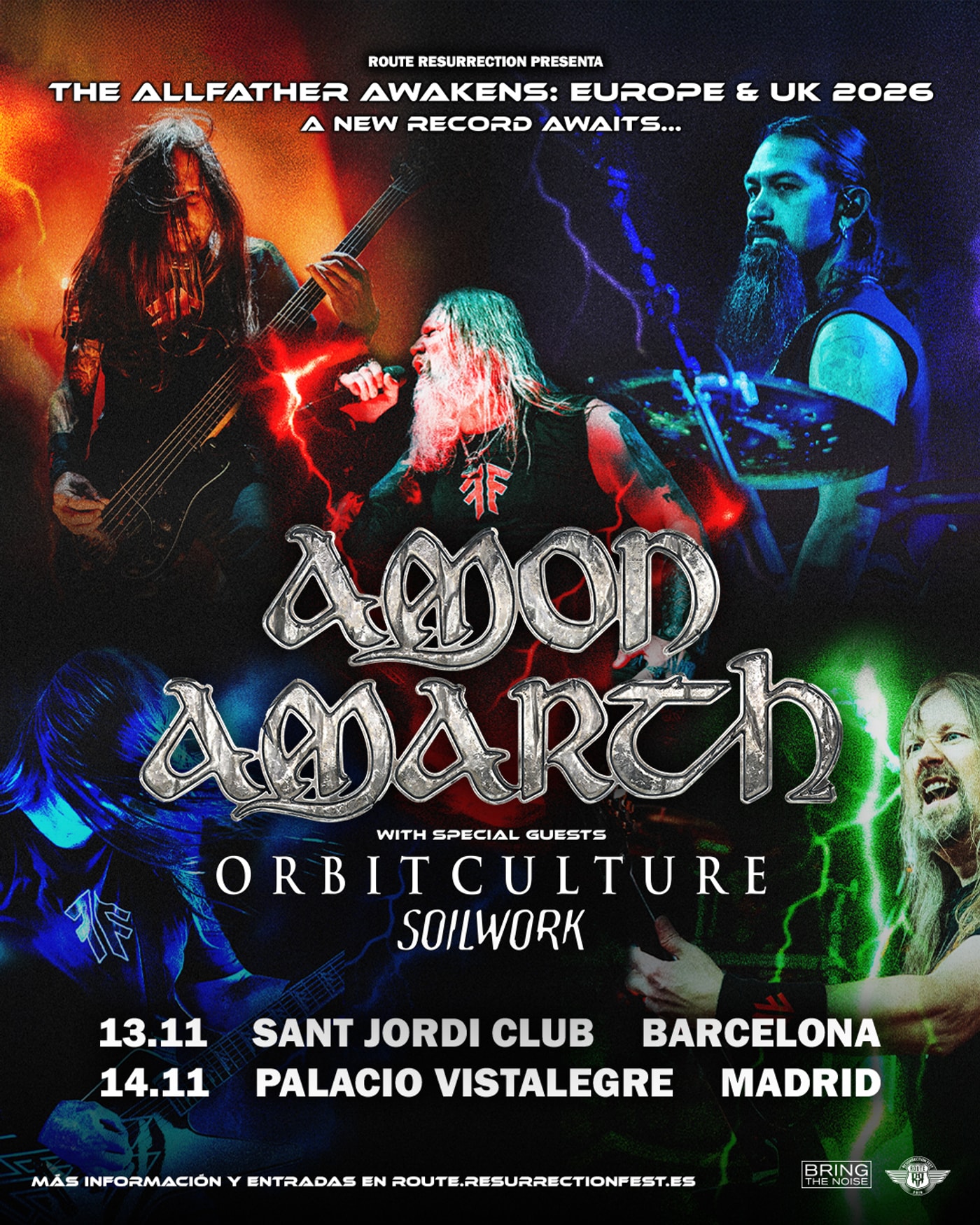 Poster for the concert Amon Amarth, Sala Sant Jordi Club