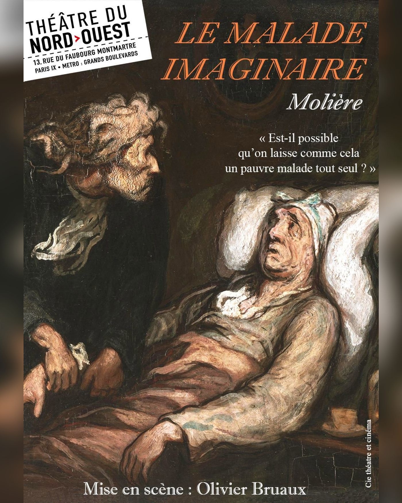 Cartel del espectáculo Le Malade Imaginaire, Theatre du Nord — Ouest