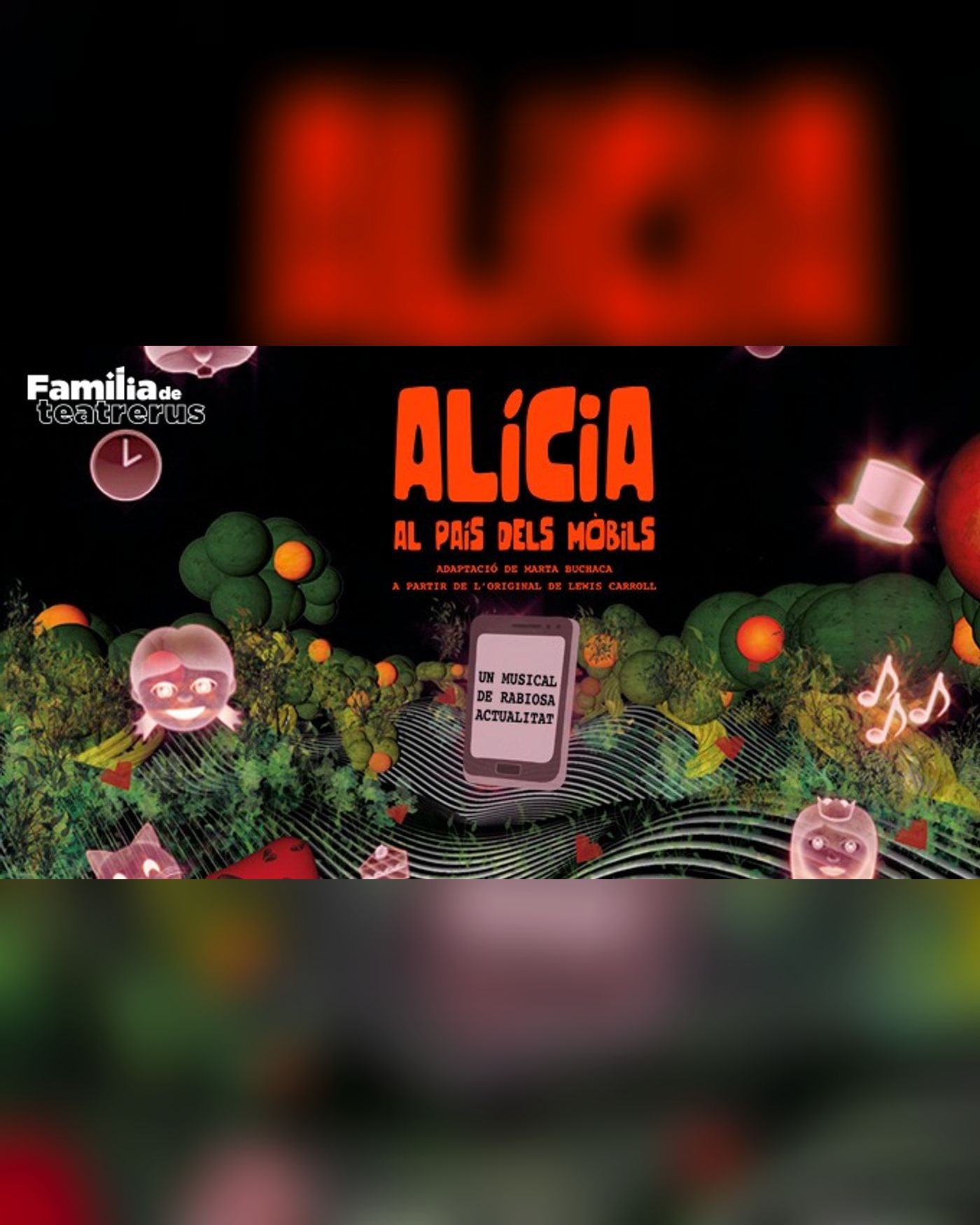 Cartel del espectáculo Alícia Al País Dels Mòbils, Teatre Goya