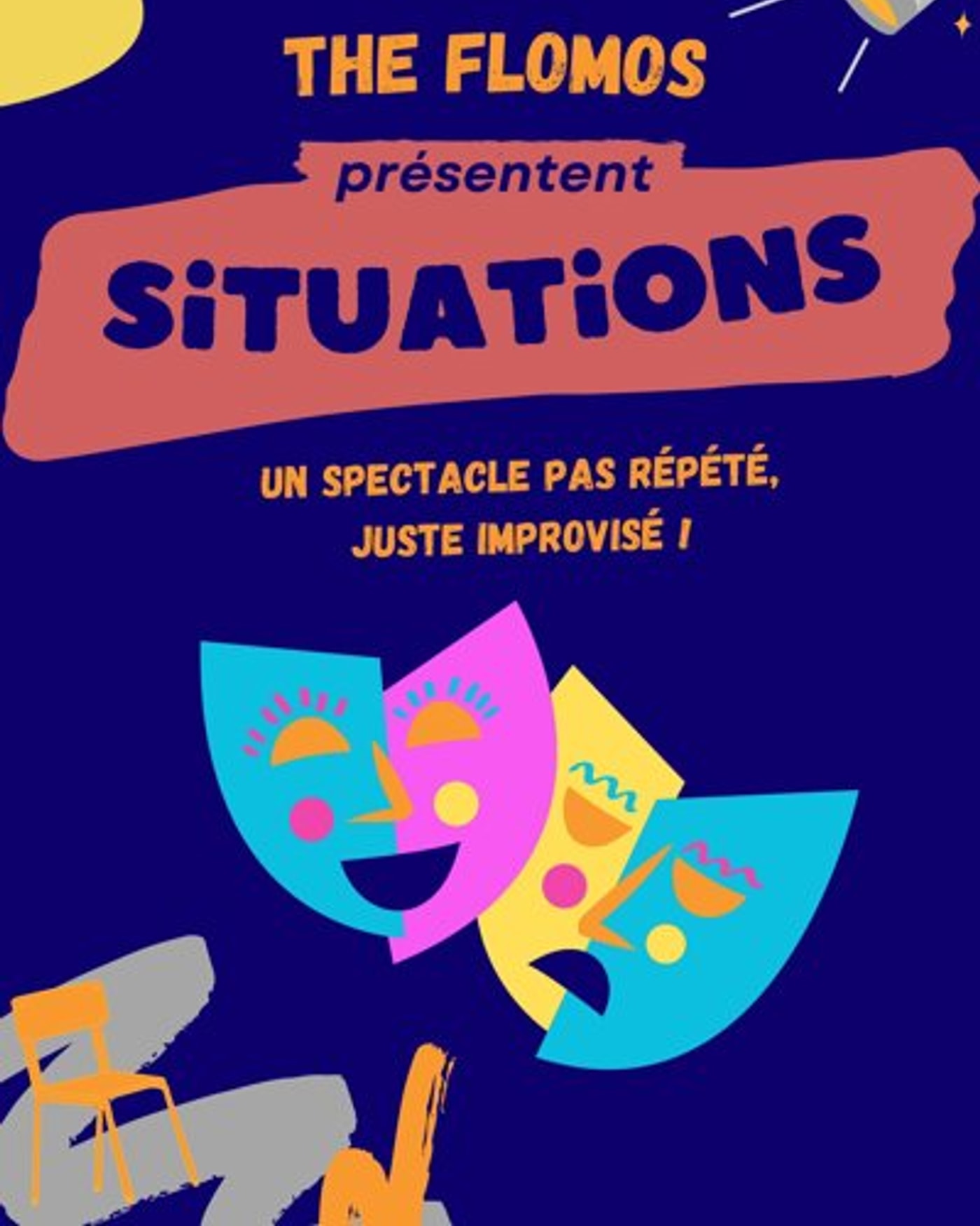 Cartel del espectáculo Situations, Théâtre Pixel