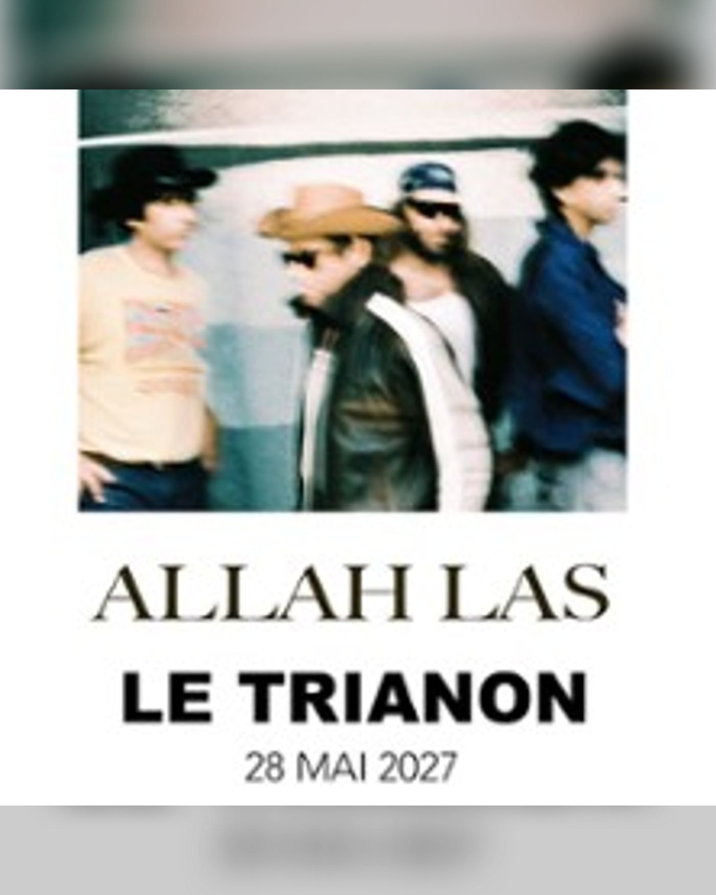 Affiche du concerto Allah Las, Le Trianon