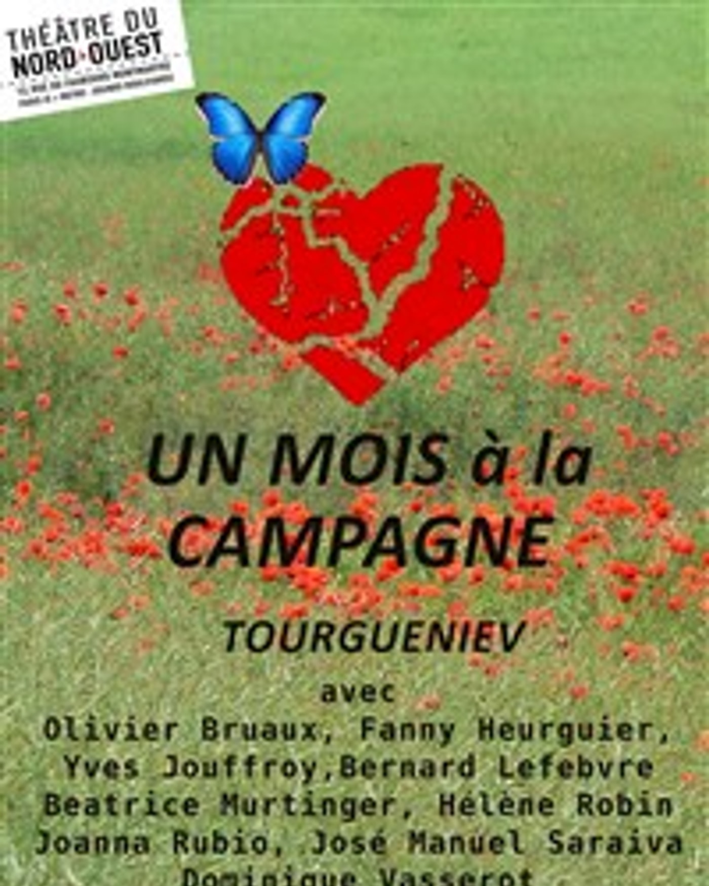 Affiche du spettacolo Un mois à la campagne, Theatre du Nord — Ouest