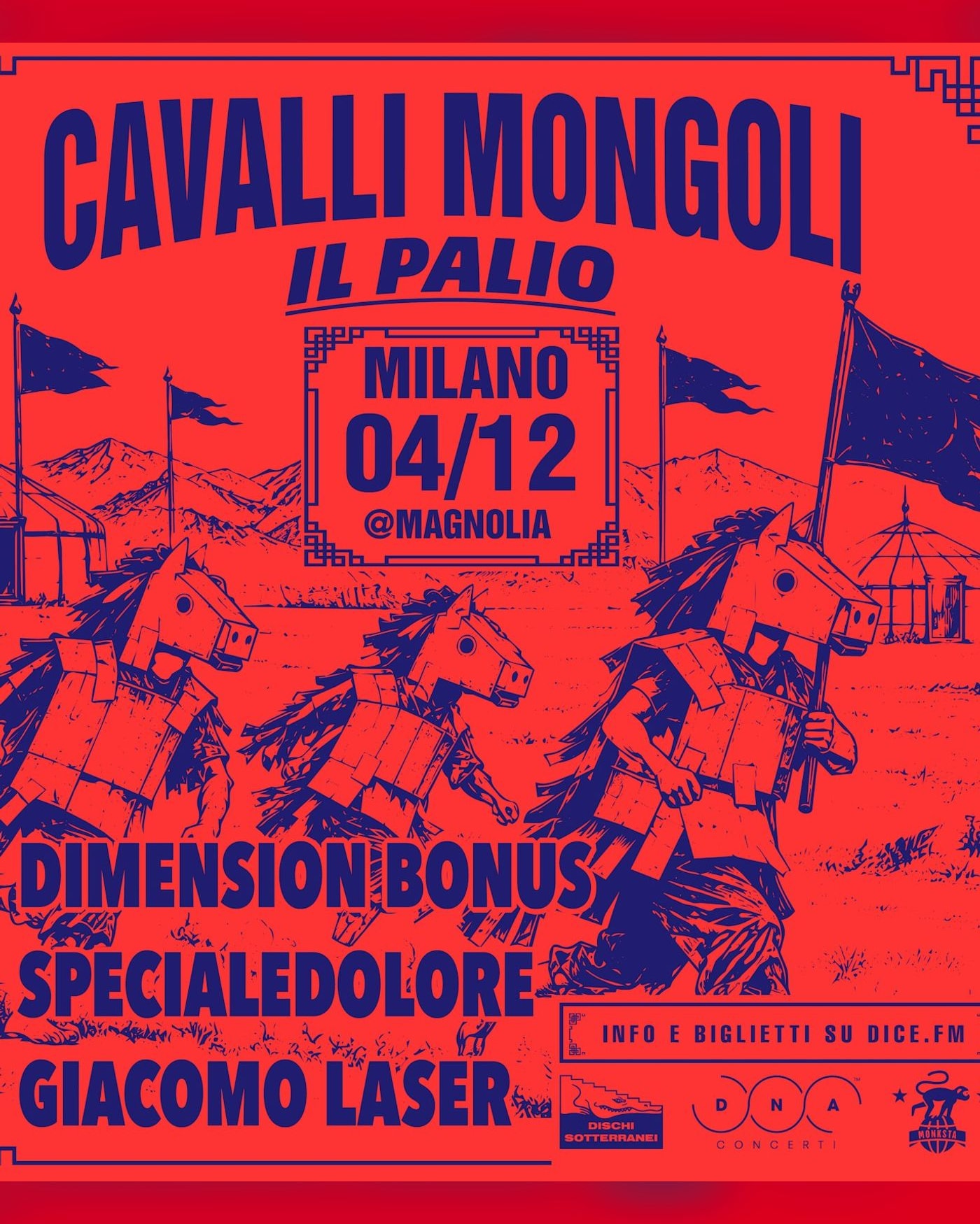 Cartel del concierto Cavalli Mongoli | Il Palio di Milano, Circolo Magnolia (Indoor)