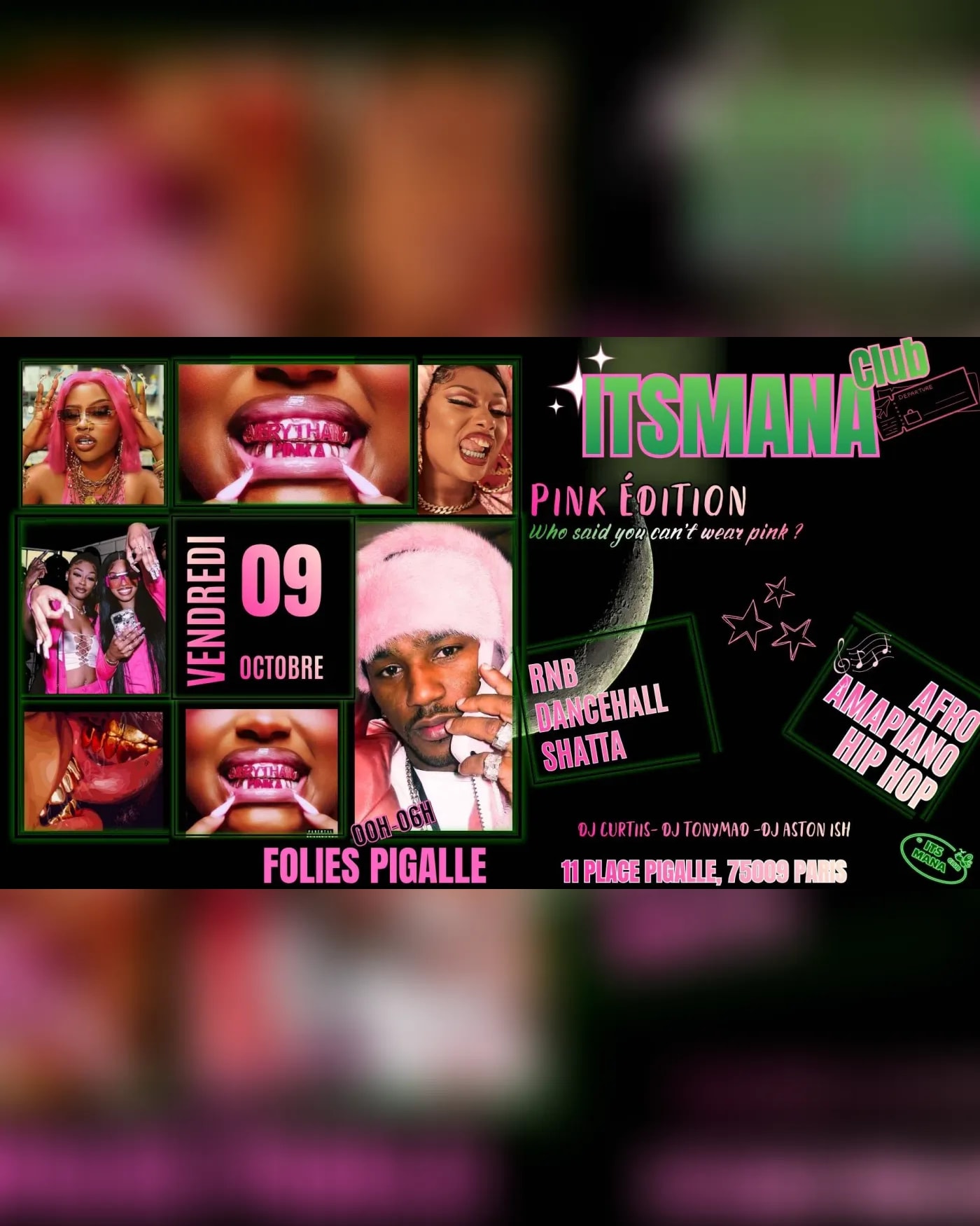Affiche du Konzert Itsmana, Folies Pigalle
