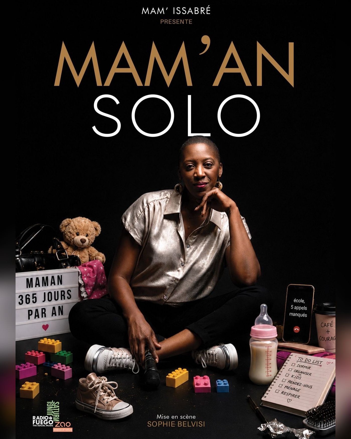 Cartel del espectáculo Mam' Issabré dans Mam'an solo, Café Théâtre Le Citron Bleu