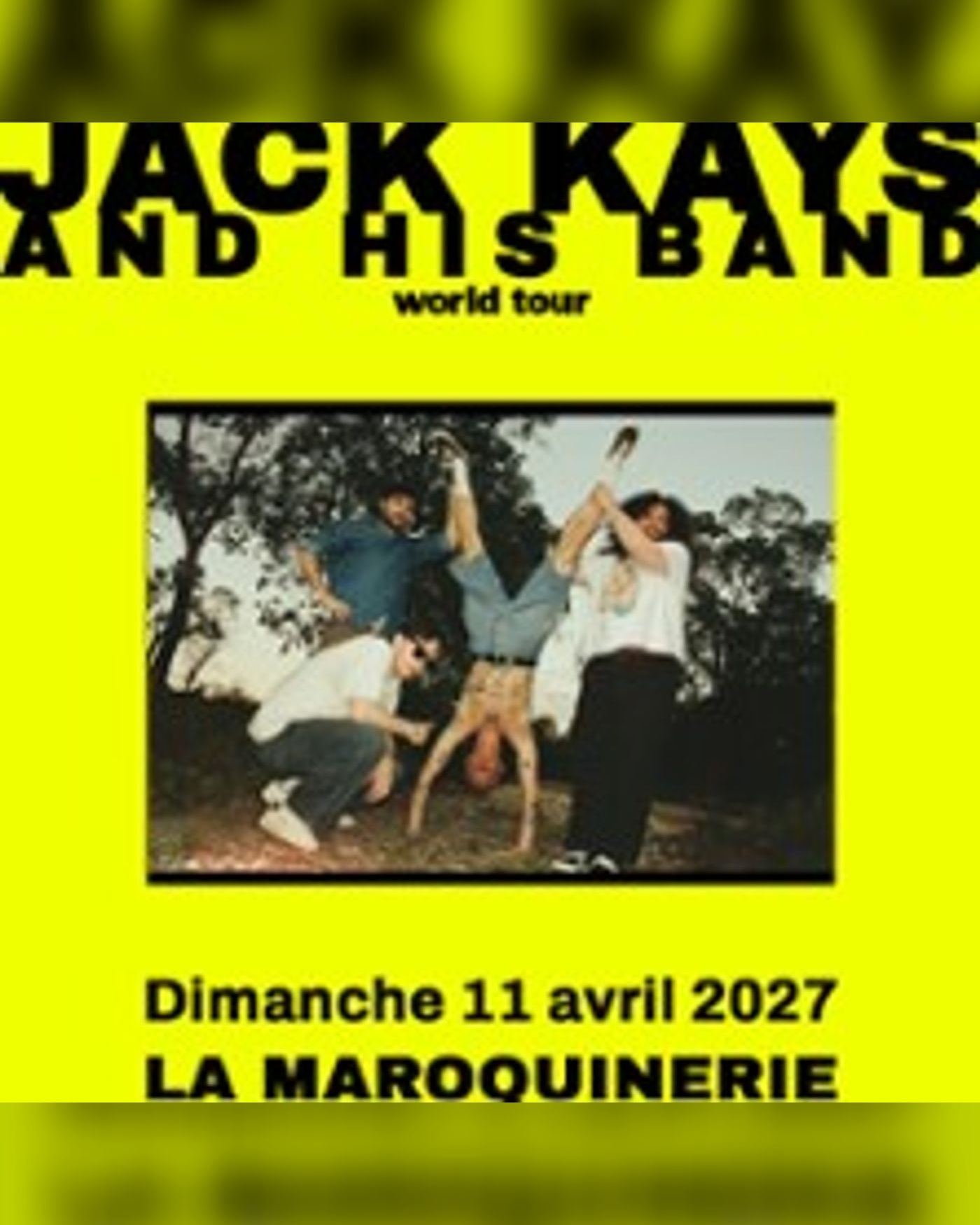 Affiche du Konzert Jack Kays And His Band, La Maroquinerie